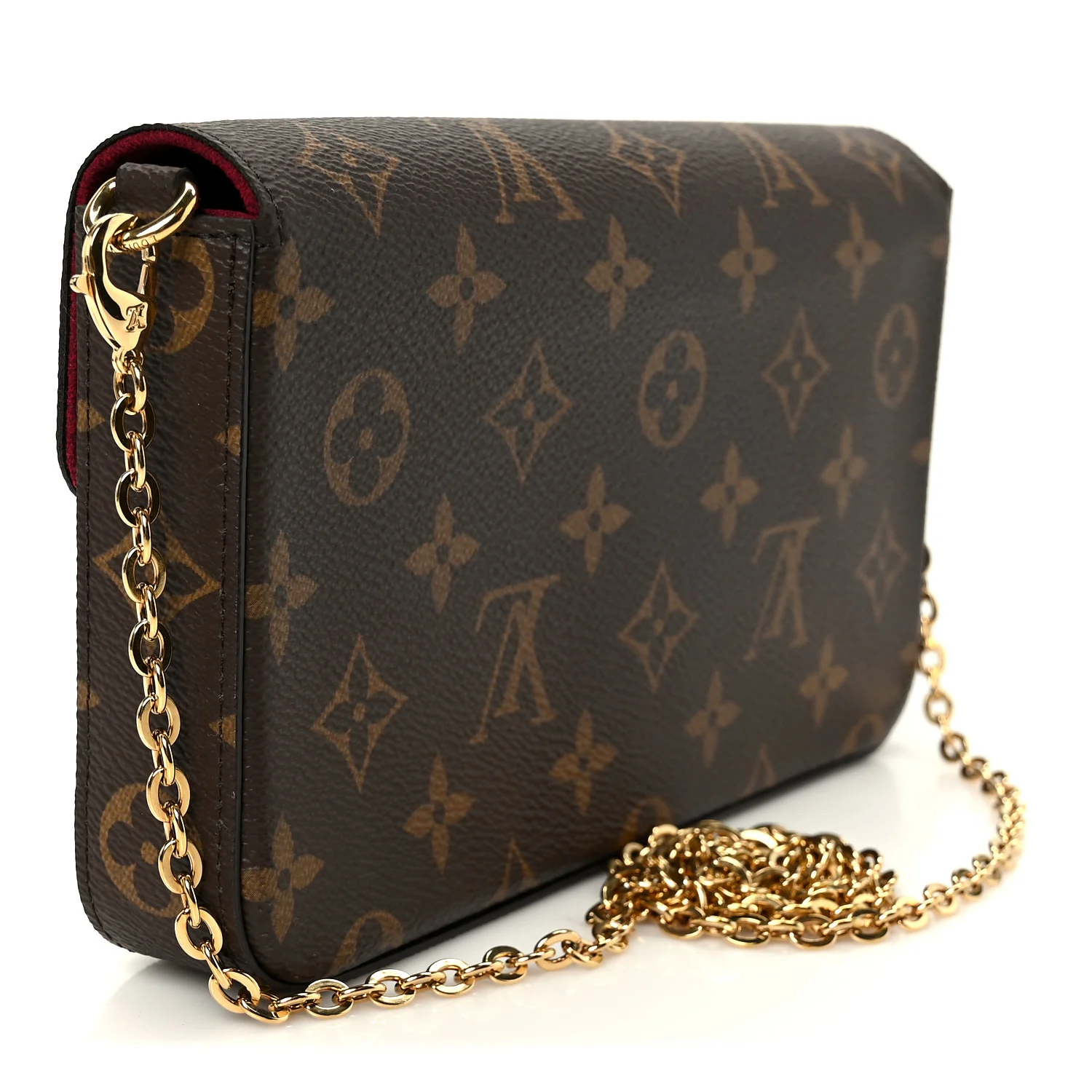 Monogram Pochette Felicie Chain Wallet Fuchsia - Image 4