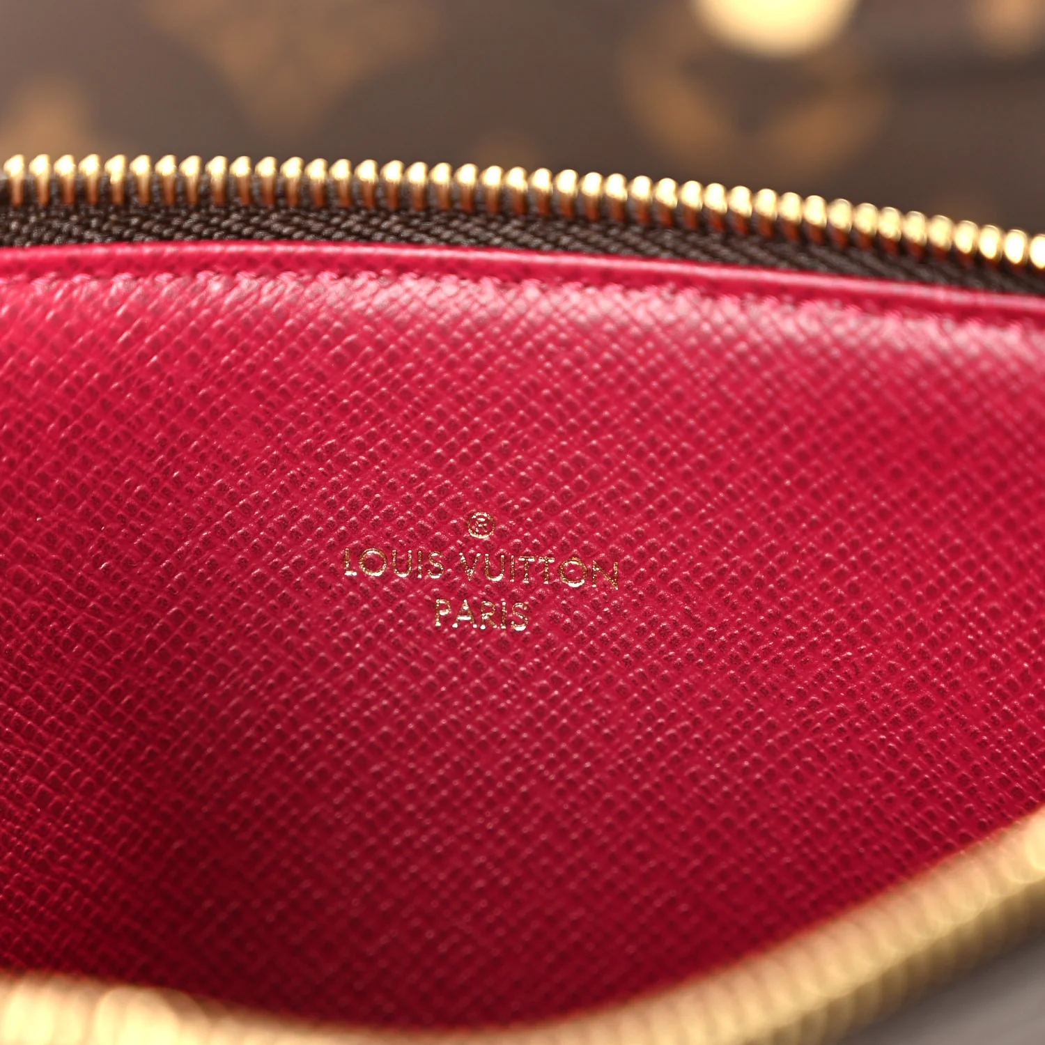 Monogram Pochette Felicie Chain Wallet Fuchsia - Image 9