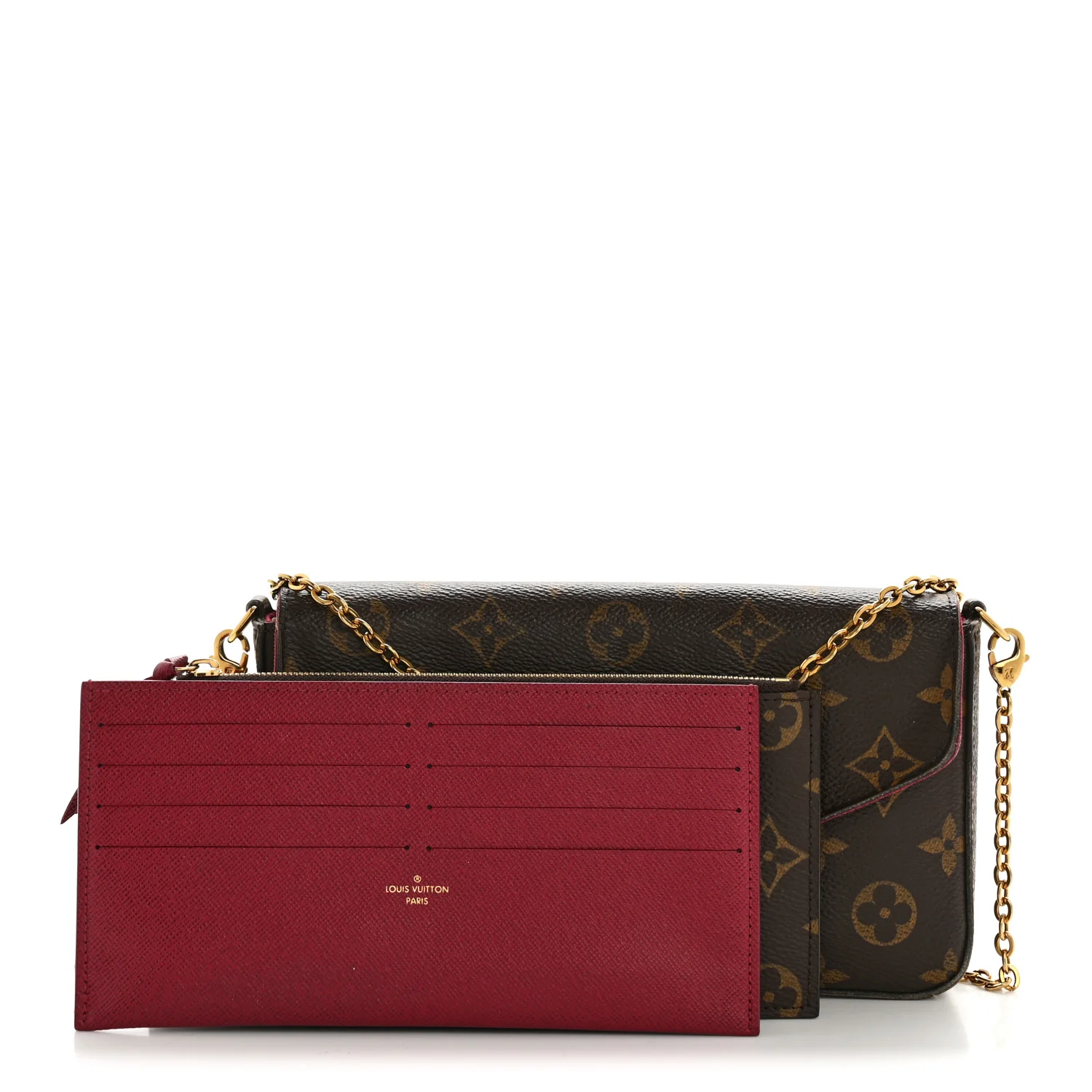 Monogram Pochette Felicie Chain Wallet Fuchsia - Image 3