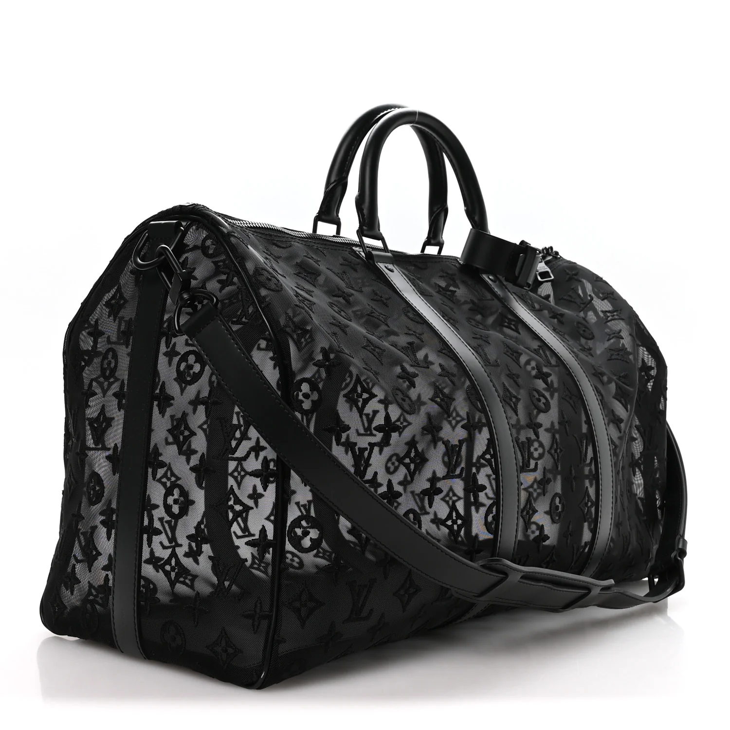Monogram See Through Keepall Bandouliere 50 Black - Image 2