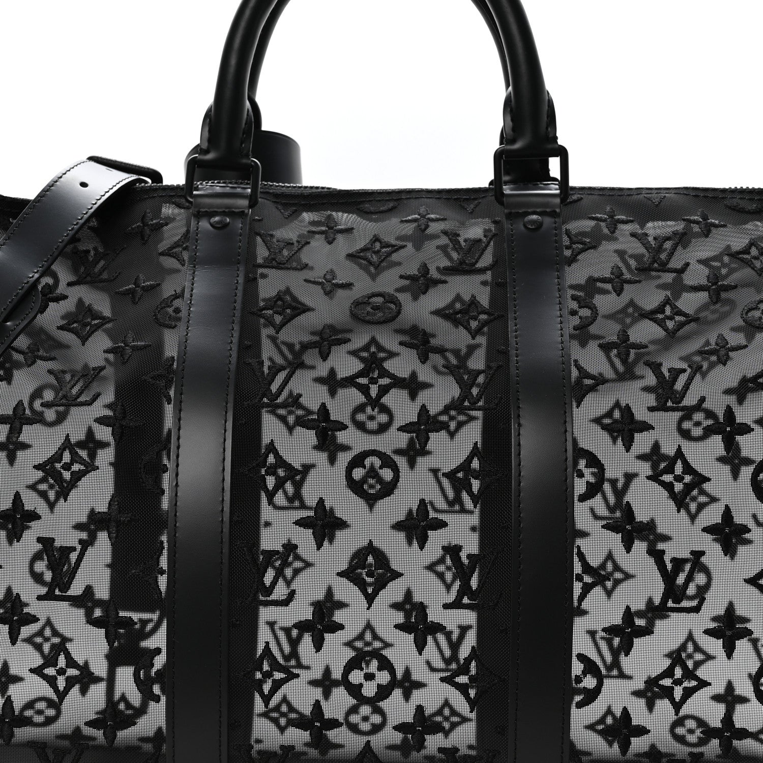 Monogram See Through Keepall Bandouliere 50 Black - Image 6