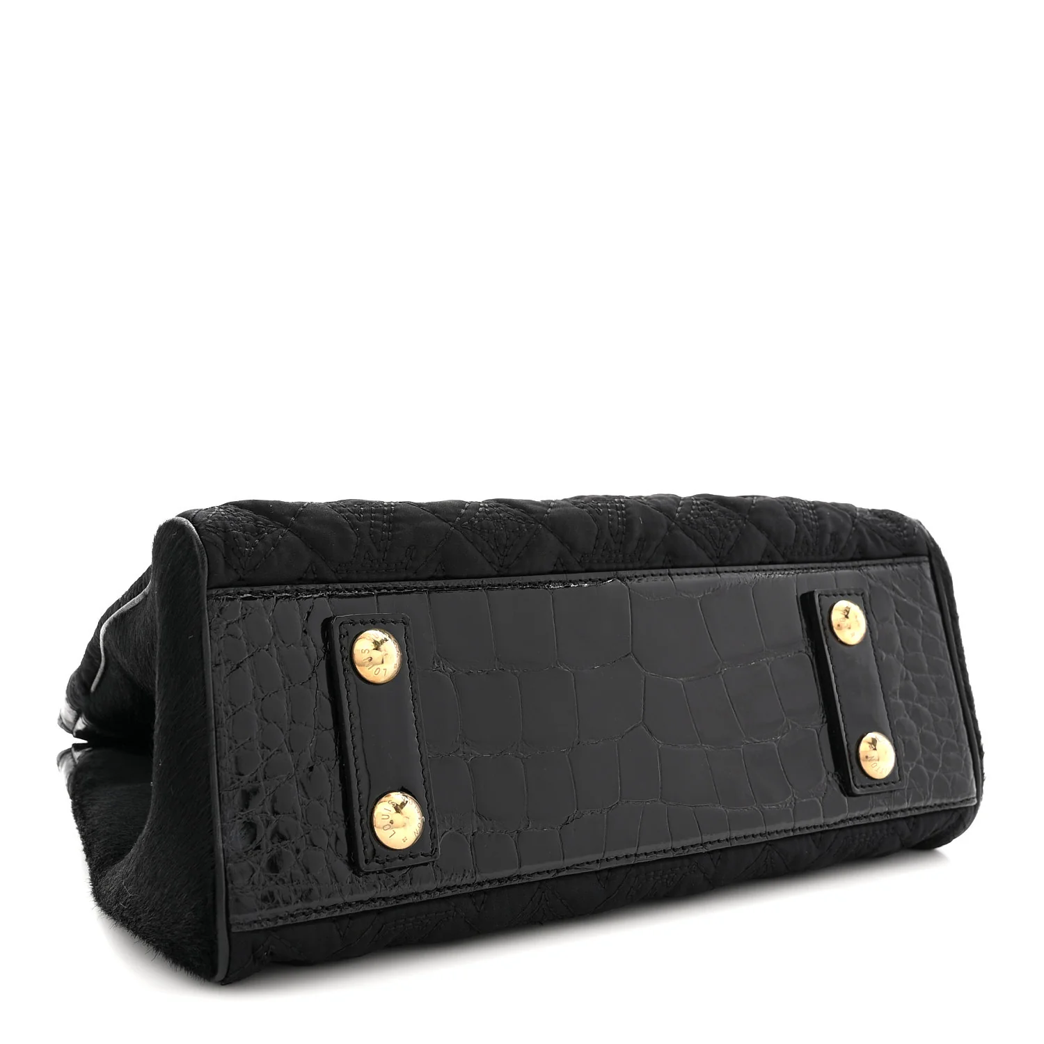 Monogram Silk Pony Hair Alligator Trim Linda Black - Image 4