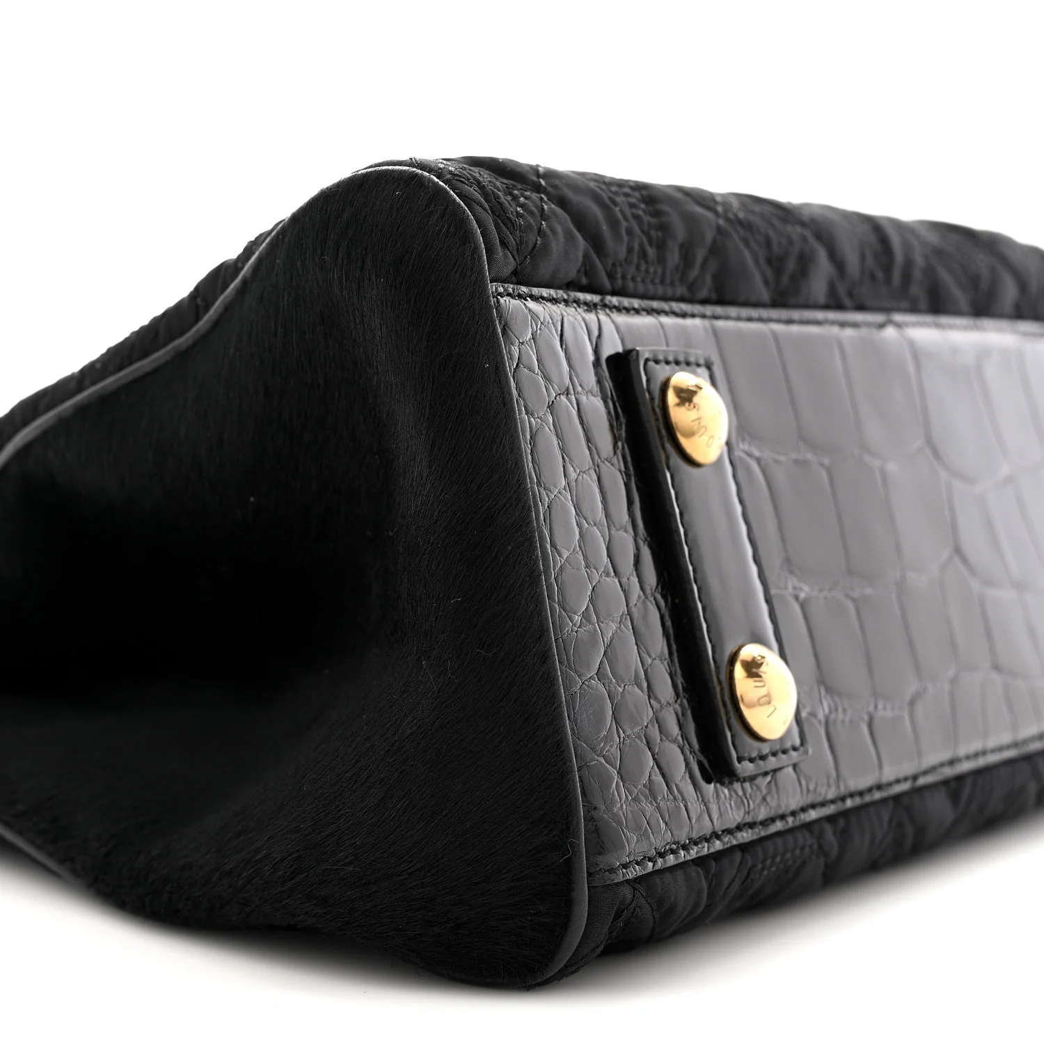 Monogram Silk Pony Hair Alligator Trim Linda Black - Image 8