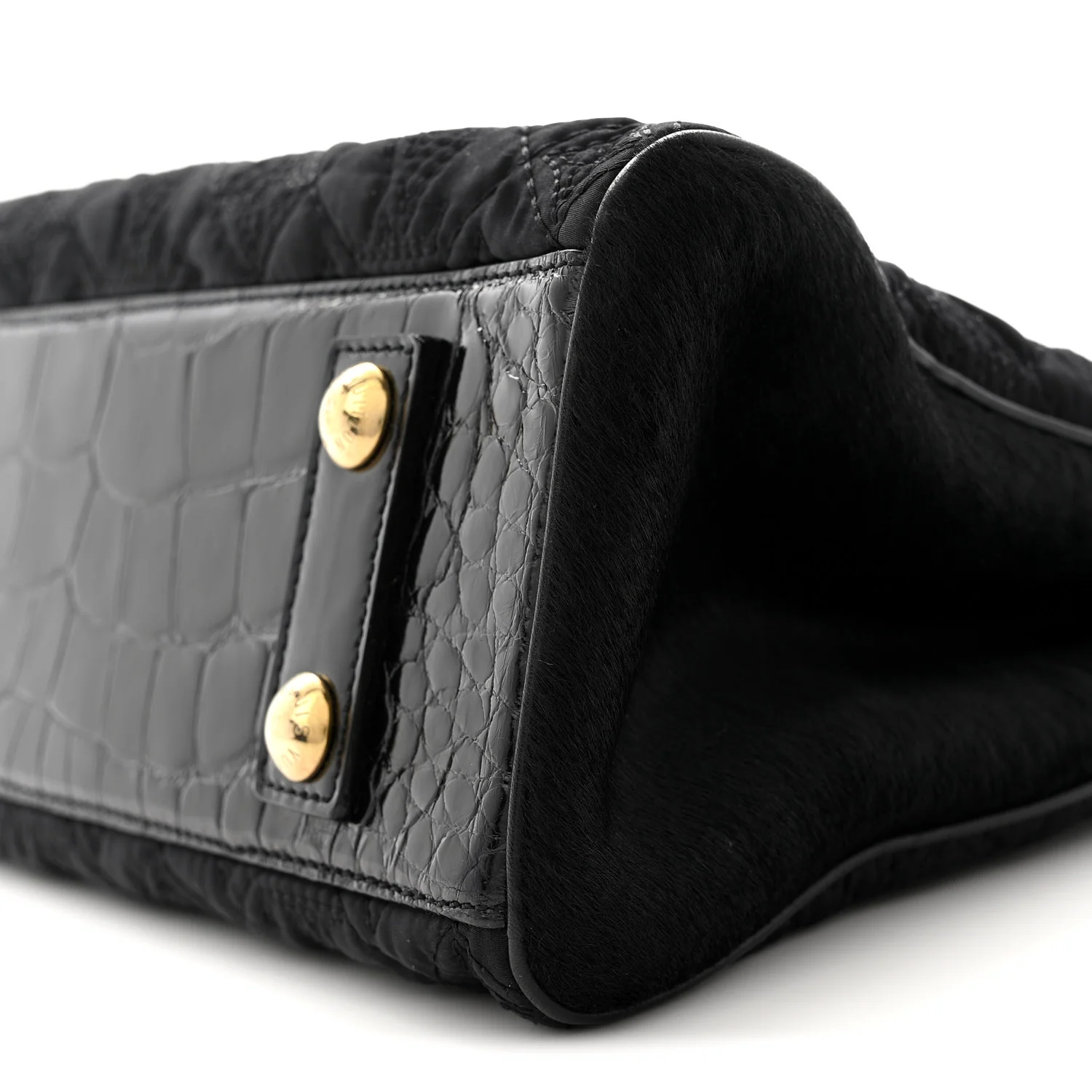 Monogram Silk Pony Hair Alligator Trim Linda Black - Image 9