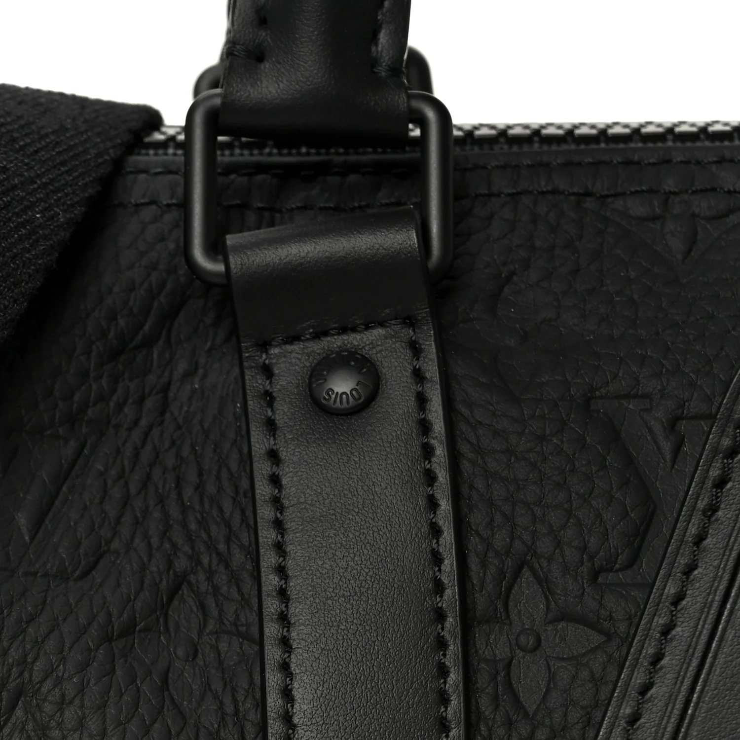 Monogram Taurillon Keepall Bandouliere 25 Black - Image 8