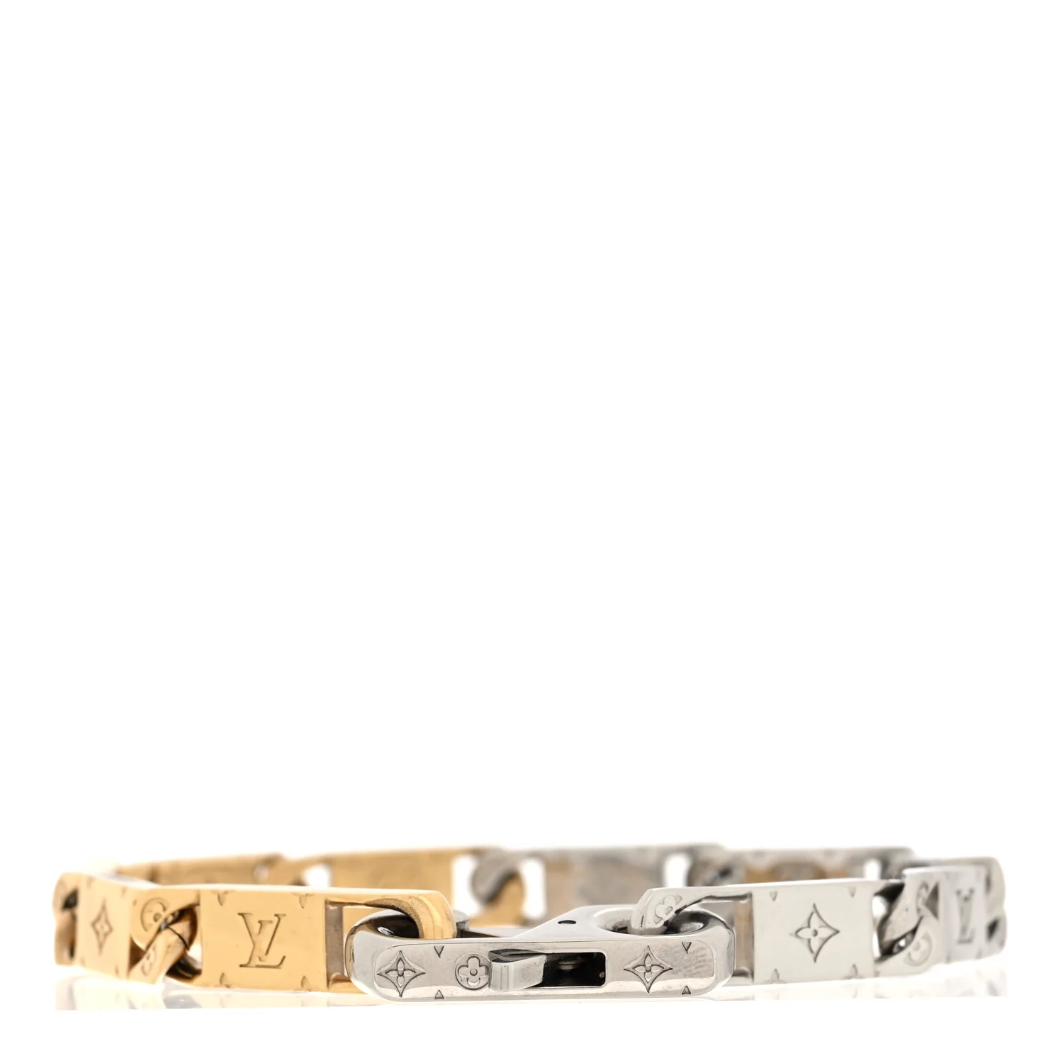 Monogram Tied Up Bracelet M Silver Gold - Image 3