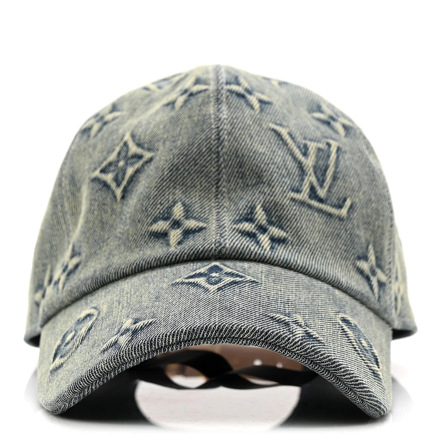 Monogram Washed Denim Cap L Blue - Image 3