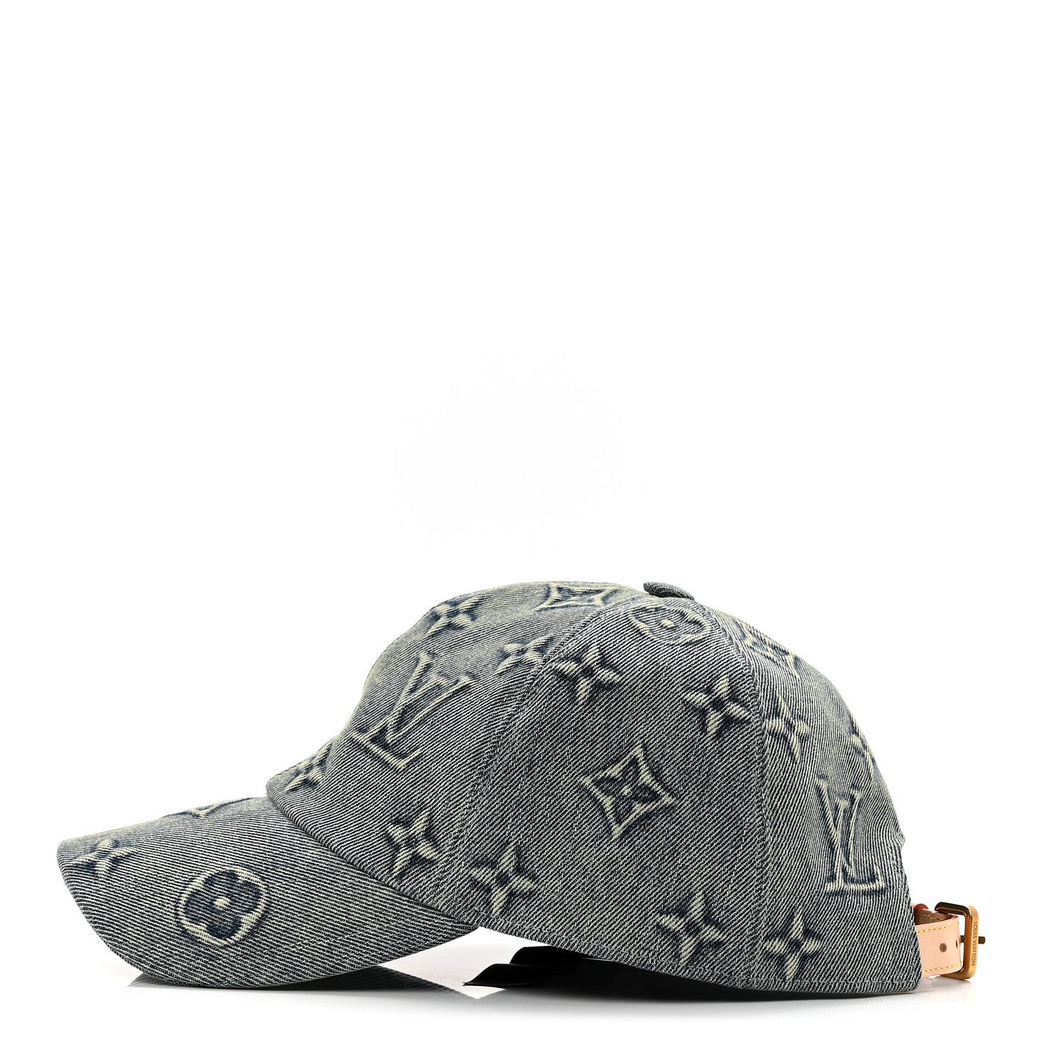 Monogram Washed Denim Cap L Blue - Image 5
