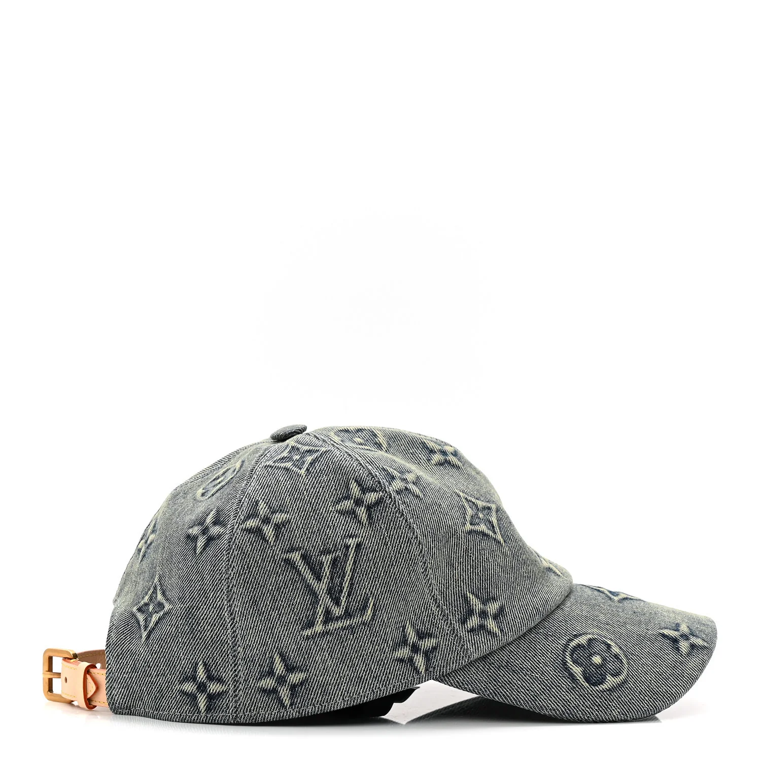 Monogram Washed Denim Cap L Blue - Image 6