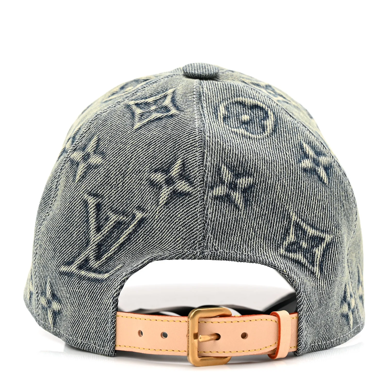 Monogram Washed Denim Cap L Blue - Image 7