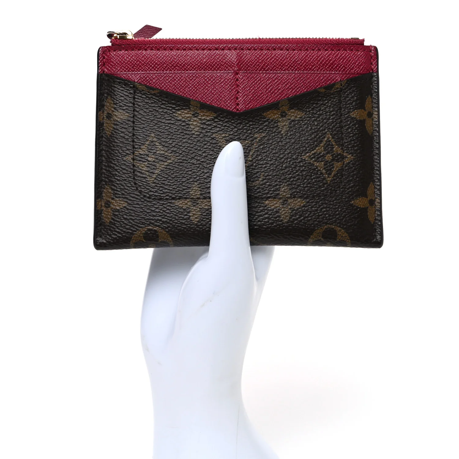 Monogram Zipped Card Holder Fuchsia - Image 2