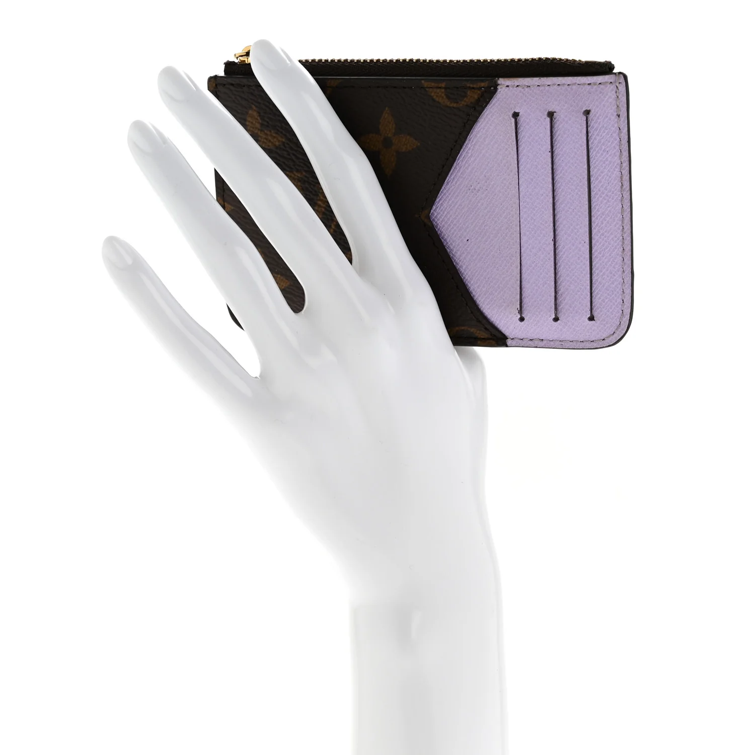 Monogram Zipped Romy Card Holder Bubble Tea - Image 2