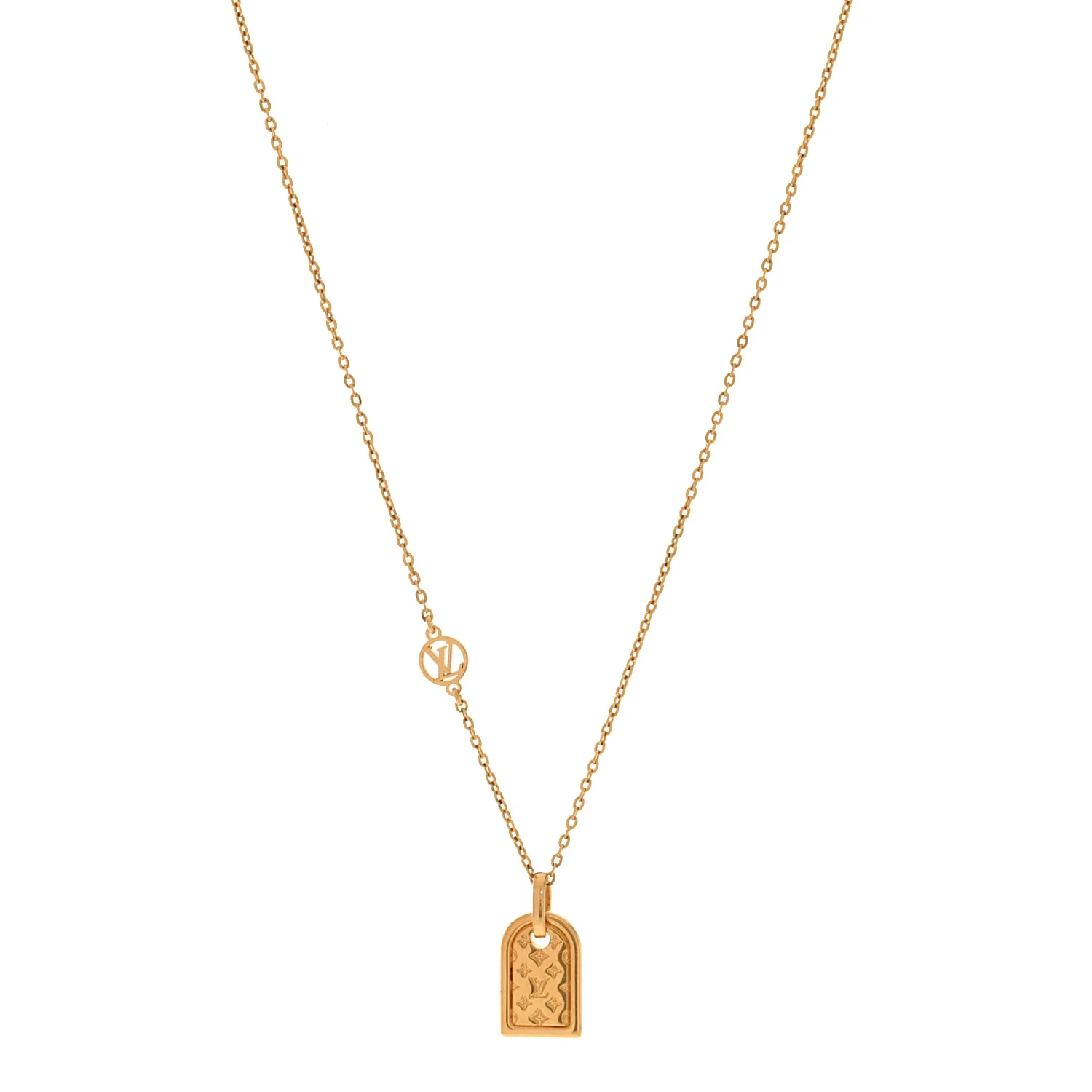 Nanogram Name Tag Necklace Gold