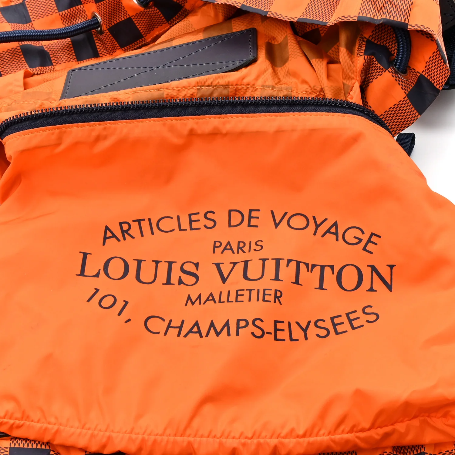 Nylon Damier Masai Adventure Practical Backpack Orange - Image 6