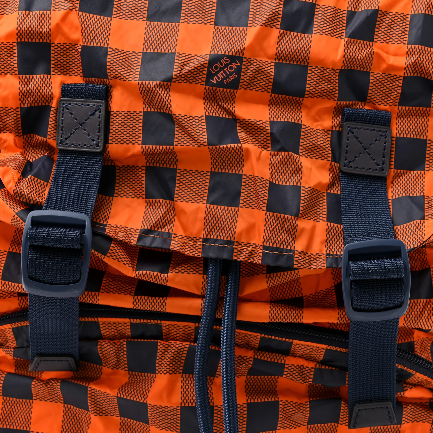 Nylon Damier Masai Adventure Practical Backpack Orange - Image 7