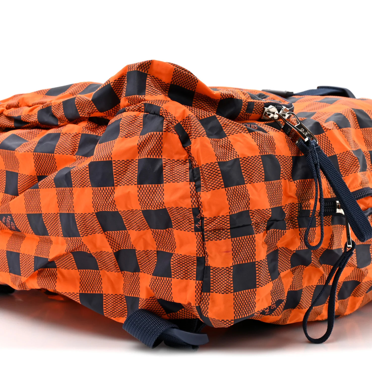 Nylon Damier Masai Adventure Practical Backpack Orange - Image 8