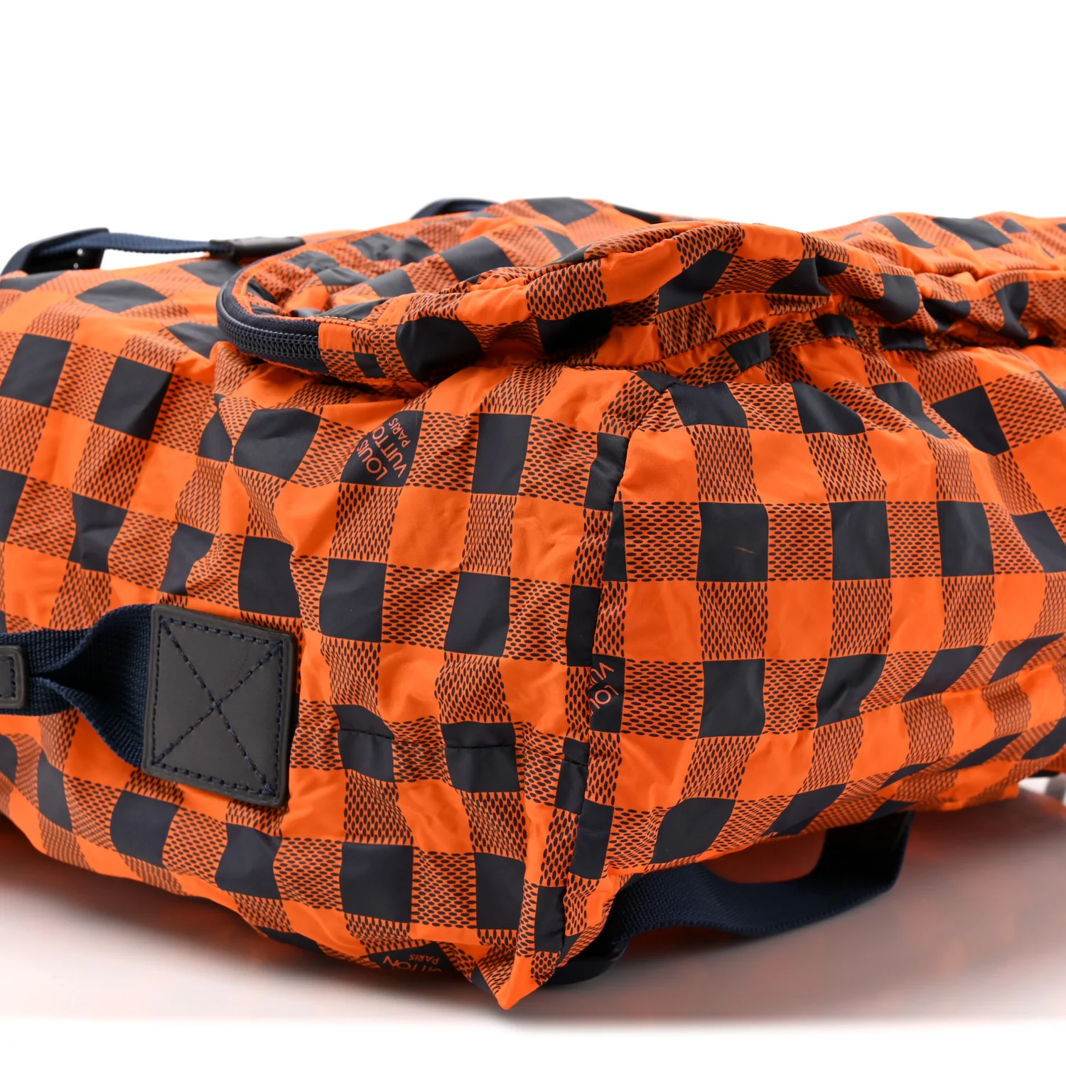 Nylon Damier Masai Adventure Practical Backpack Orange - Image 9