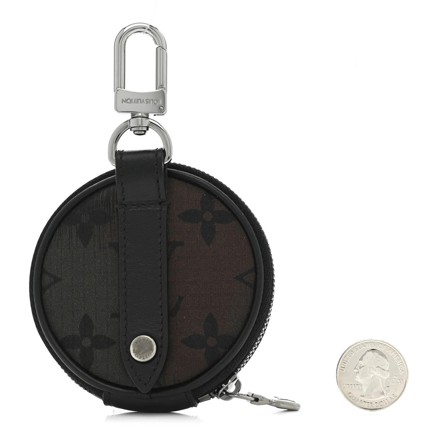 Nylon Monogram Camouflage Round Coin Purse Kaki - Image 2