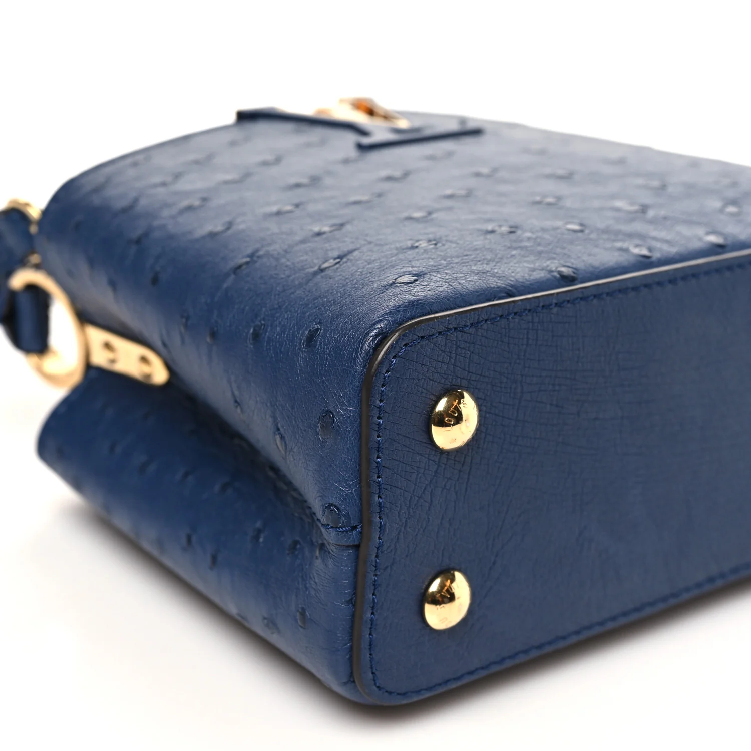Ostrich Capucines Mini Indigo - Image 7