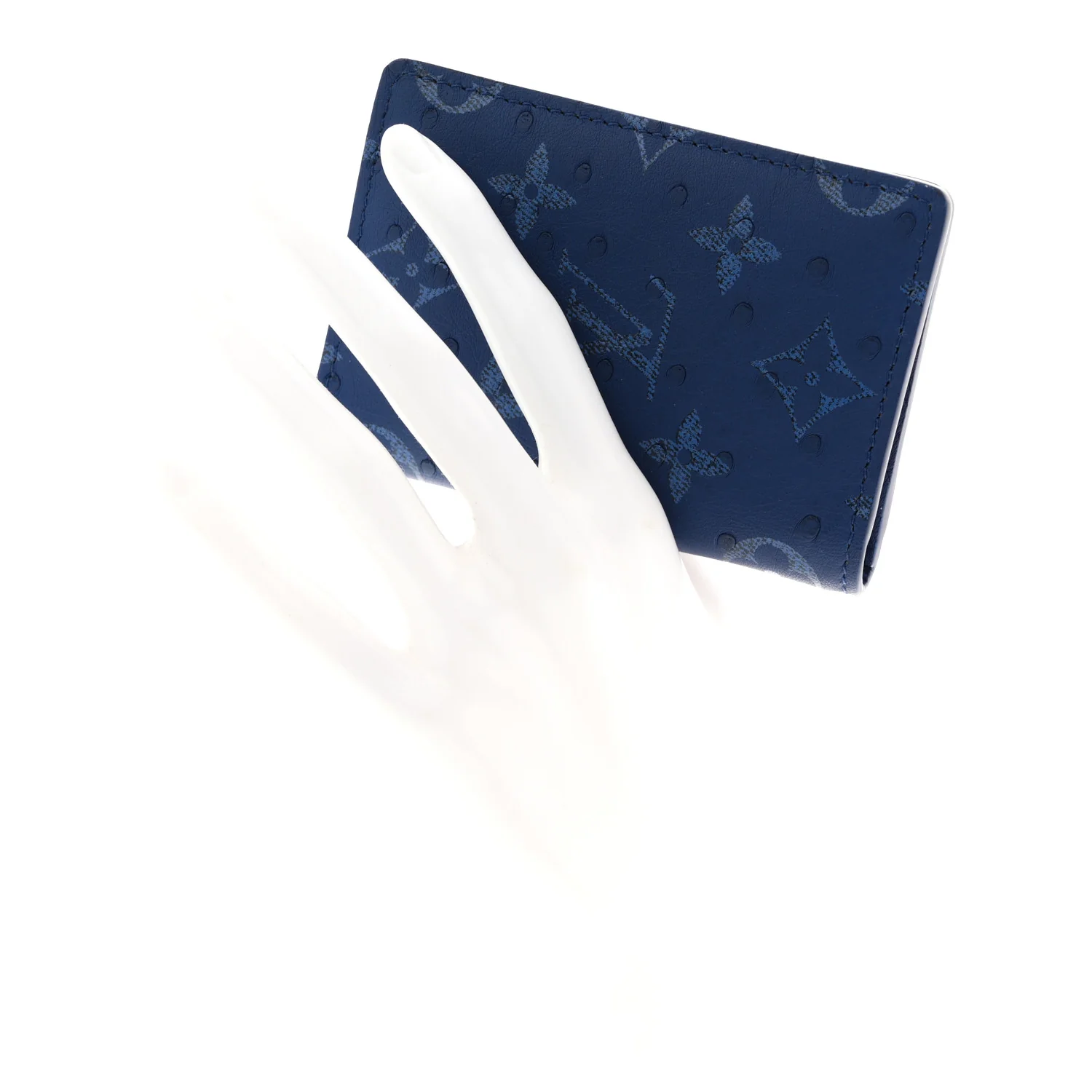 Ostrich Monogram Pocket Organizer NM - Image 2