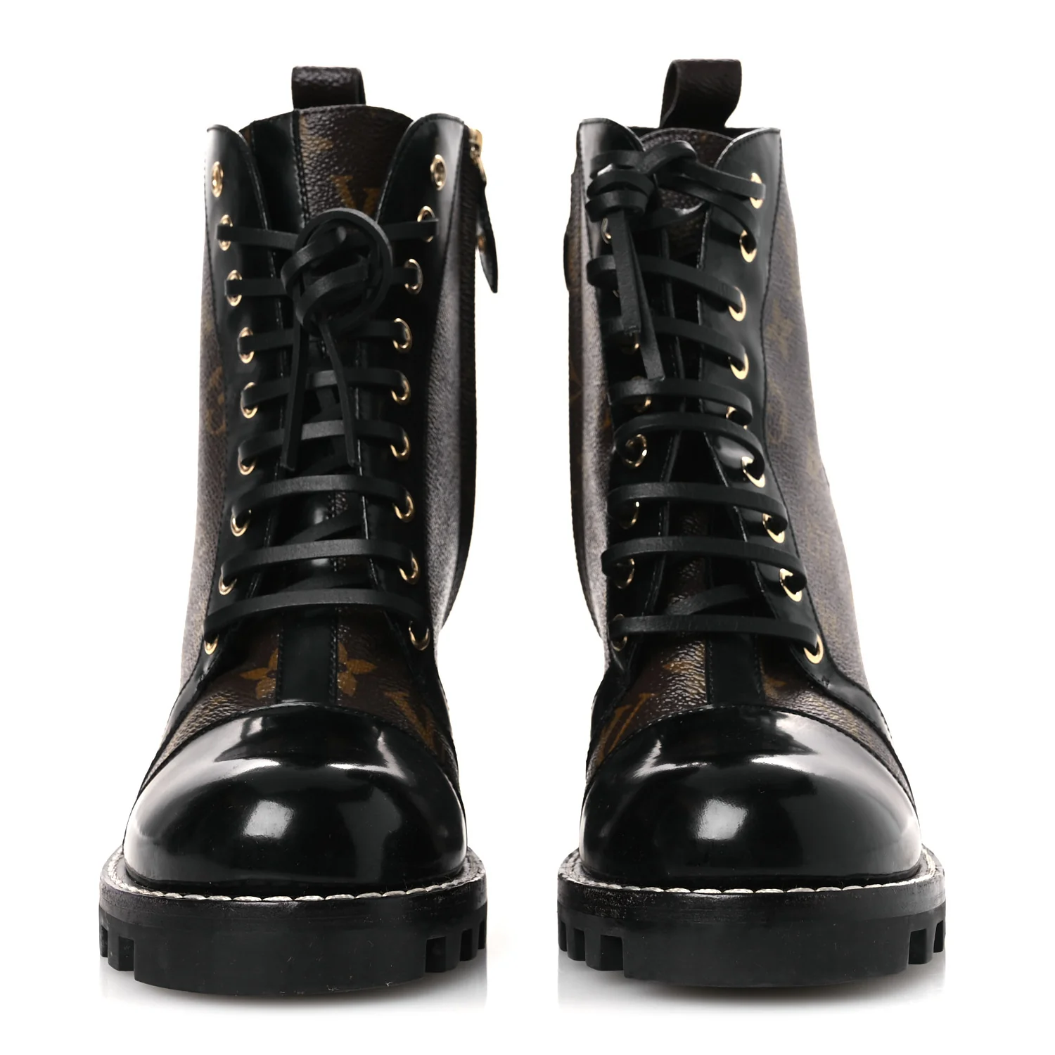 Patent Calfskin Monogram Star Trail Ankle Boots 40 Black - Image 3