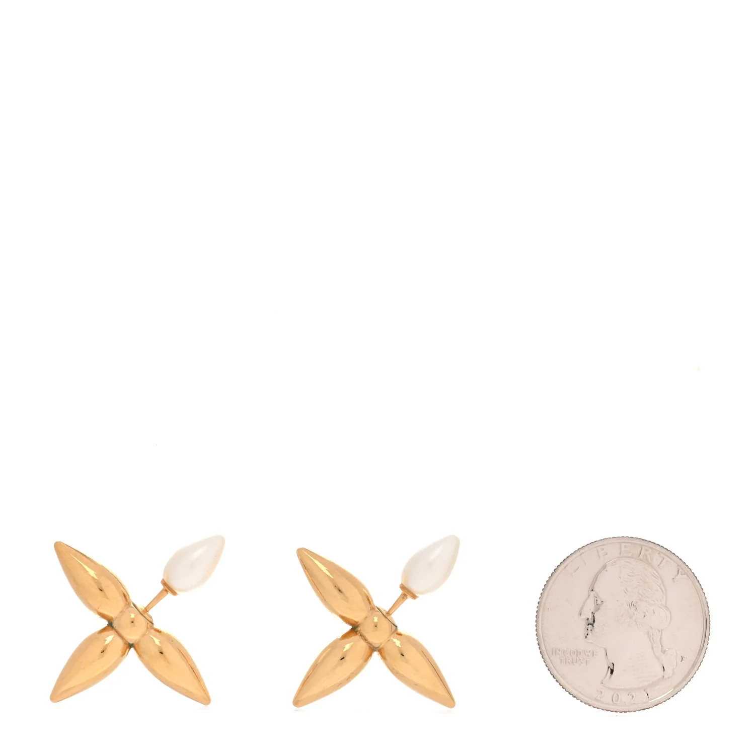 Pearl Louisette By Night Earrings Gold - Image 2