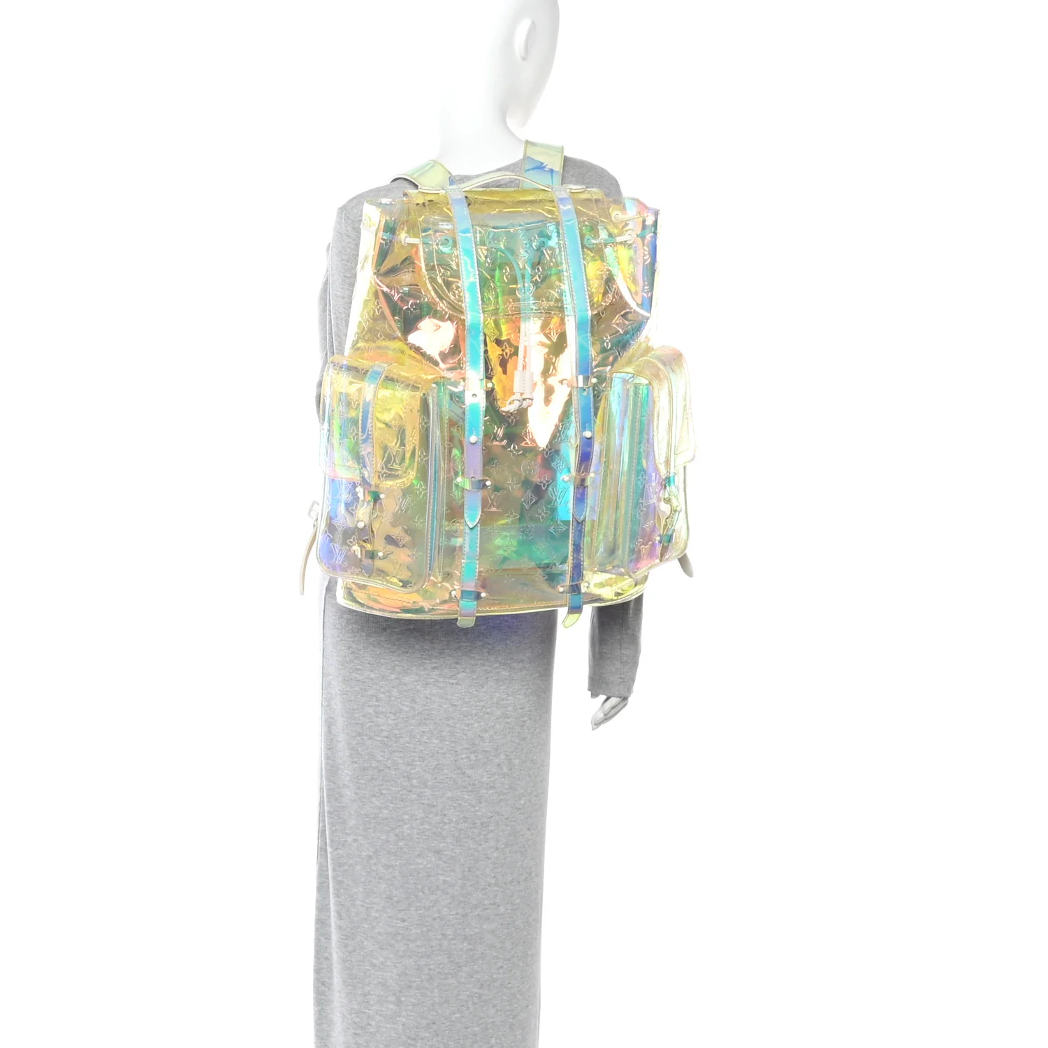 PVC Monogram Christopher Backpack GM Iridescent Prism - Image 2