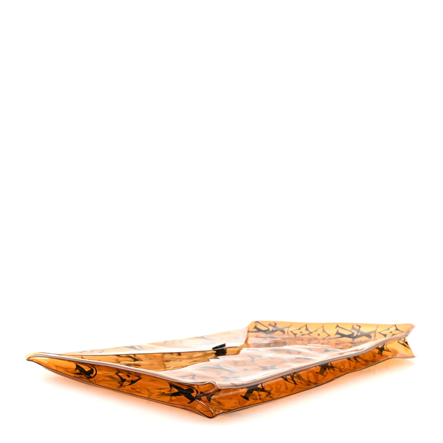PVC Monogram Printed Envelope Pouch Orange - Image 4