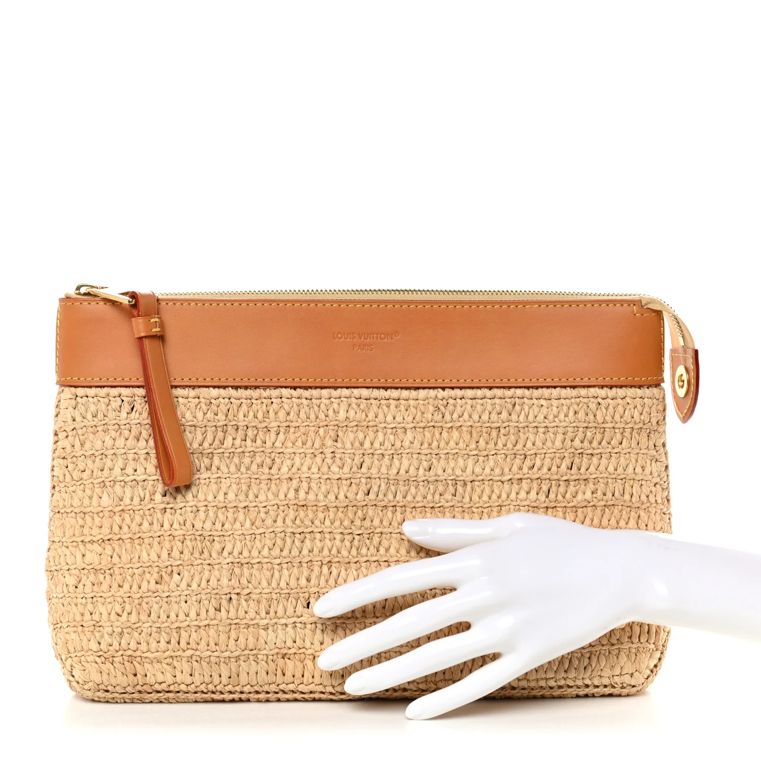 Raffia Pochette Voyage Souple Natural Beige - Image 2