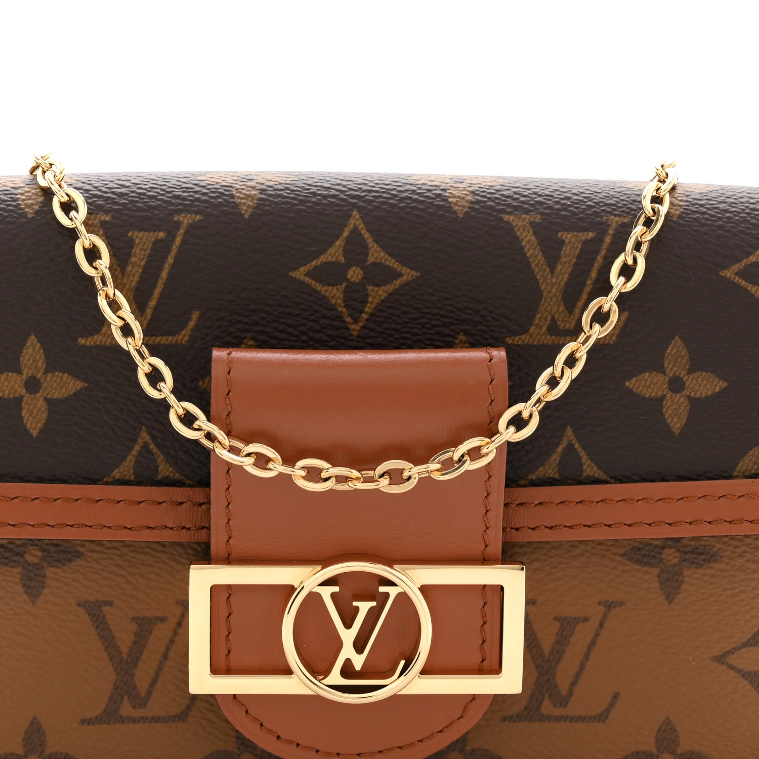 Reverse Monogram Dauphine Chain Wallet - Image 7