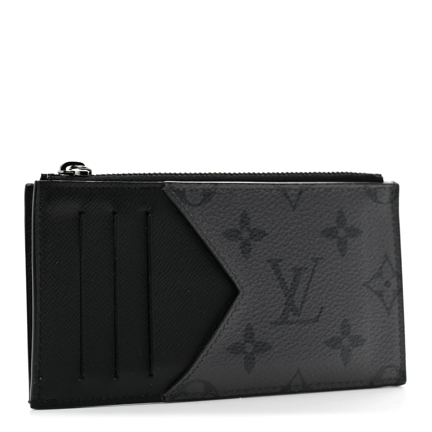 Reverse Monogram Eclipse Taiga Coin Card Holder - Image 3