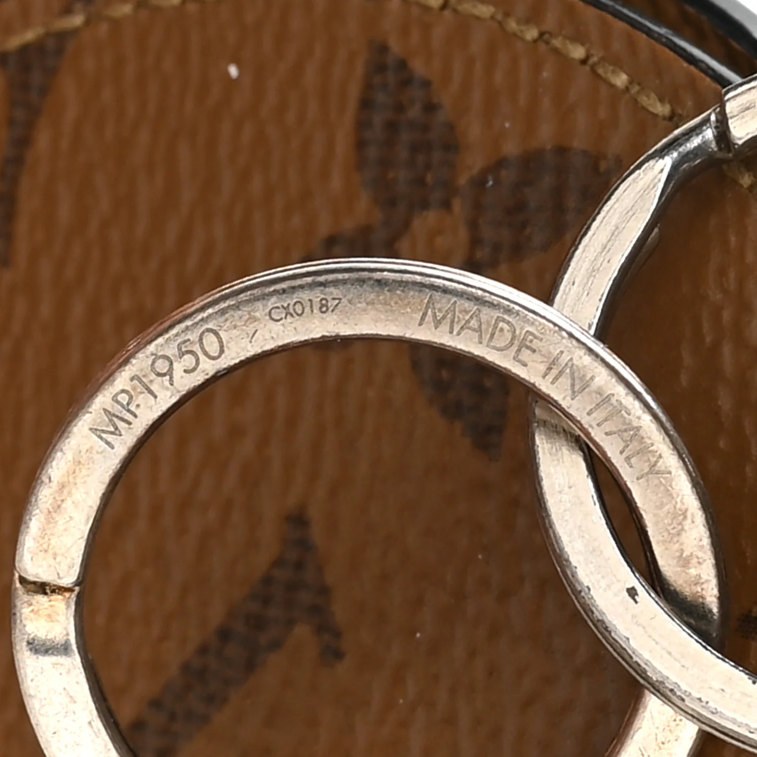 Reverse Monogram Kabuki Mask Bag Charm Key Holder - Image 3