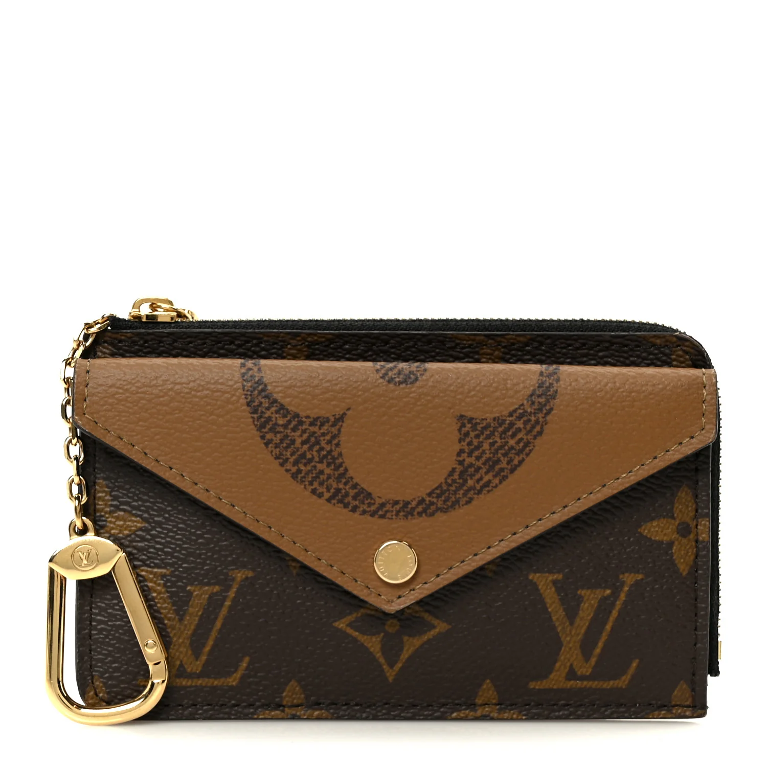 Reverse Monogram Recto Verso Card Holder Brown