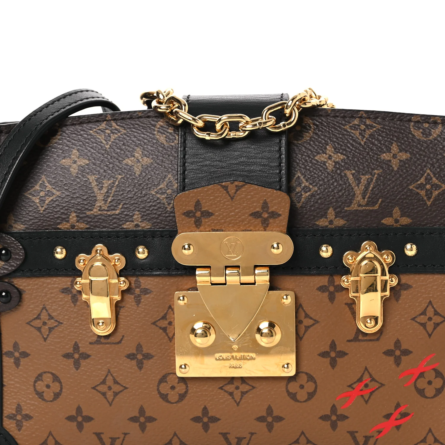 Reverse Monogram Trunk Clutch - Image 6