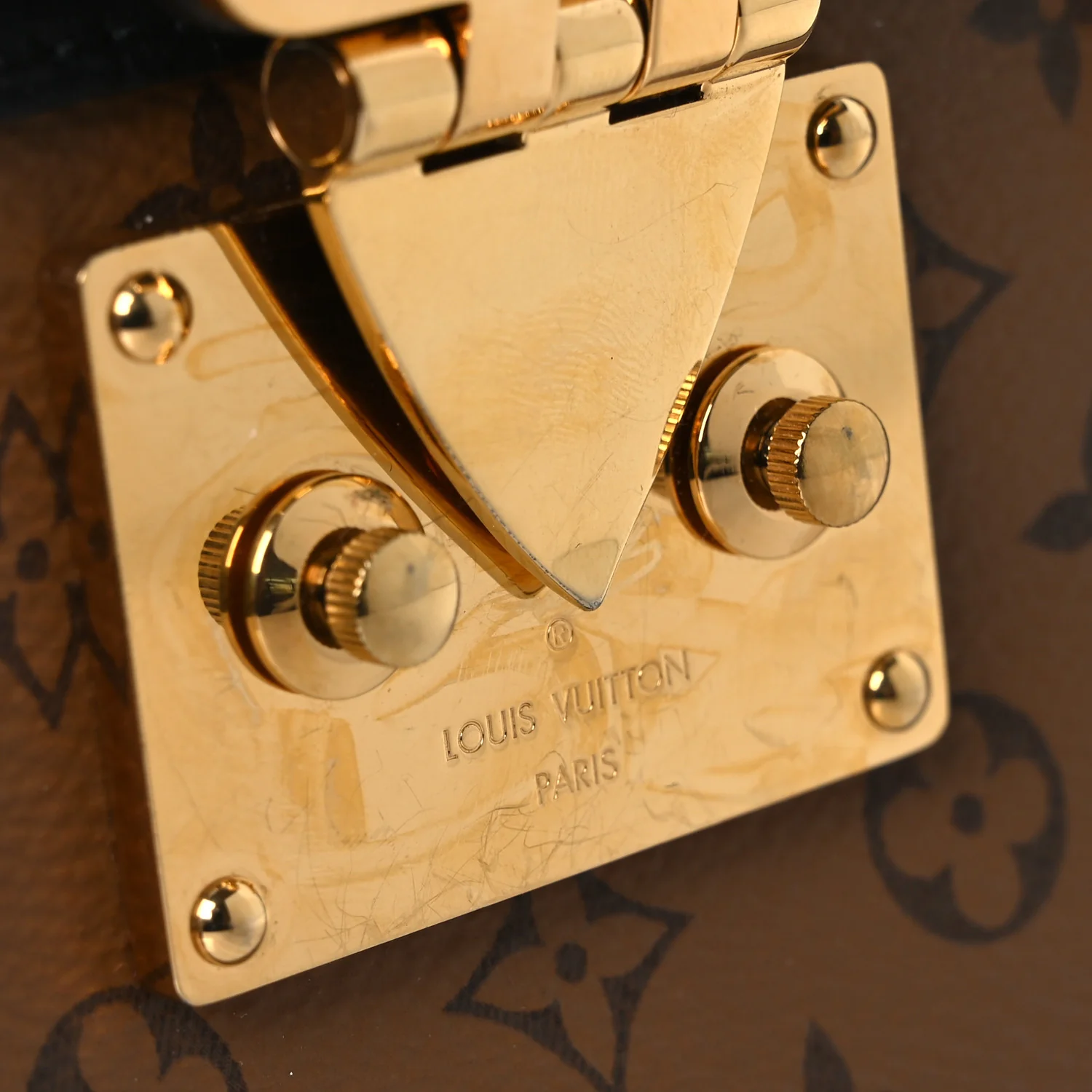 Reverse Monogram Trunk Clutch - Image 9