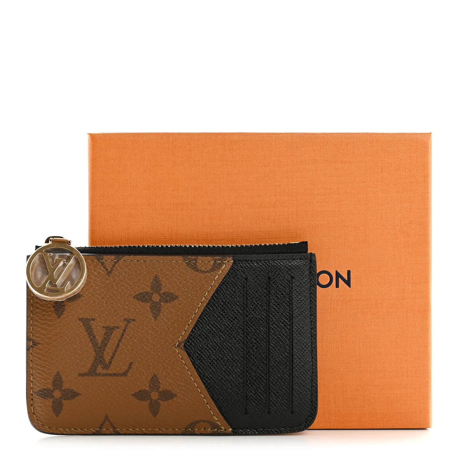 Reverse Monogram Zipped Romy Card Holder - Image 7