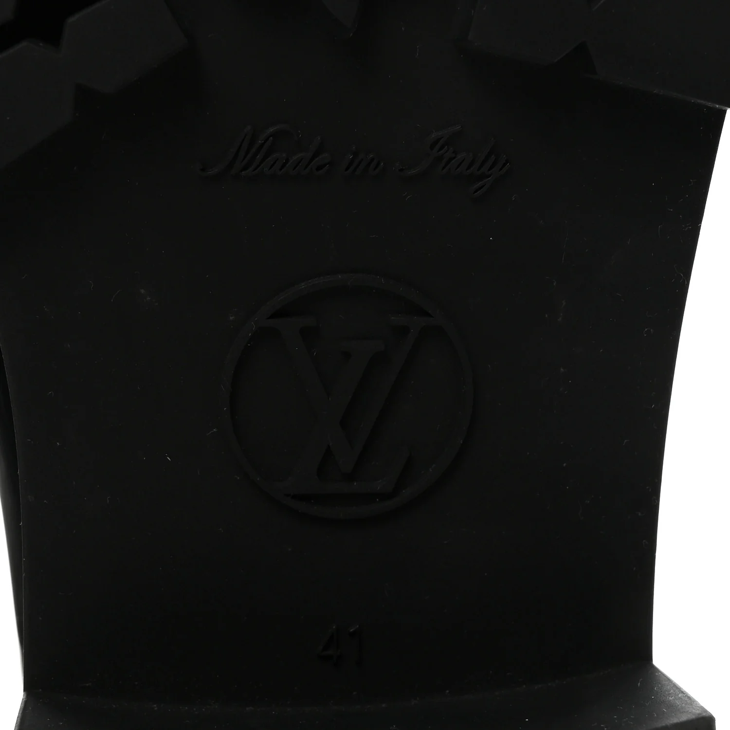 Rubber Embossed Monogram Drops Flat Half Boots 41 Black - Image 7