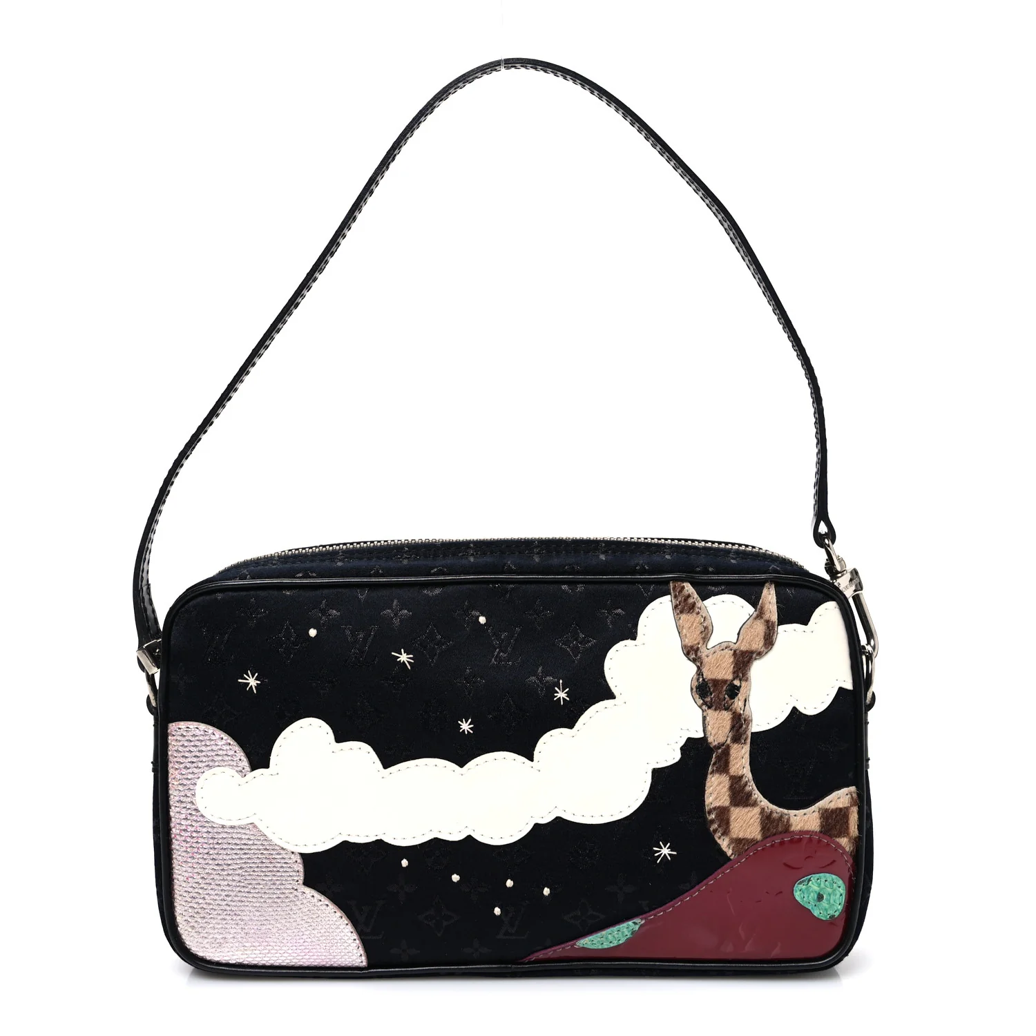 Satin Mini Monogram Conte De Fees Pochette Black