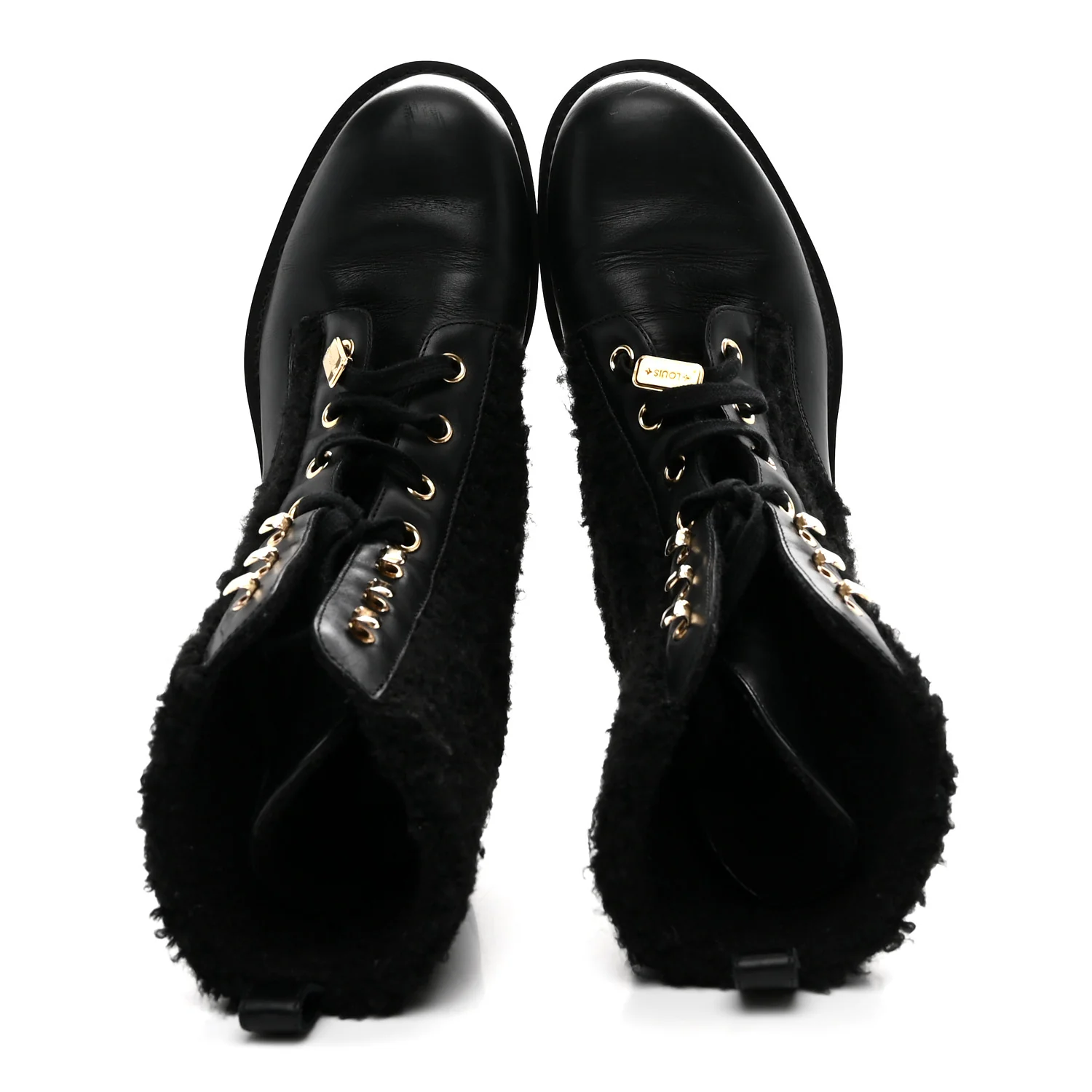 Shearling Calfskin Territory Ranger Combat Boots 41 Black - Image 2