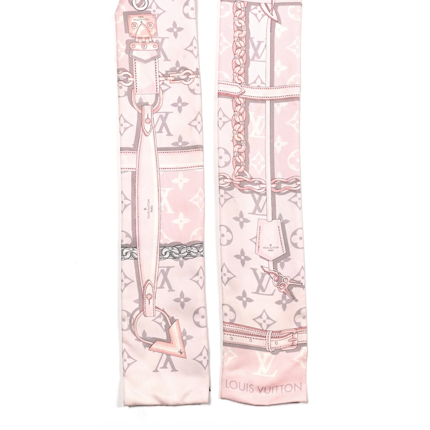 Silk Monogram Confidential Bandeau Light Pink Porcelain Rose Beige Ebony - Image 2