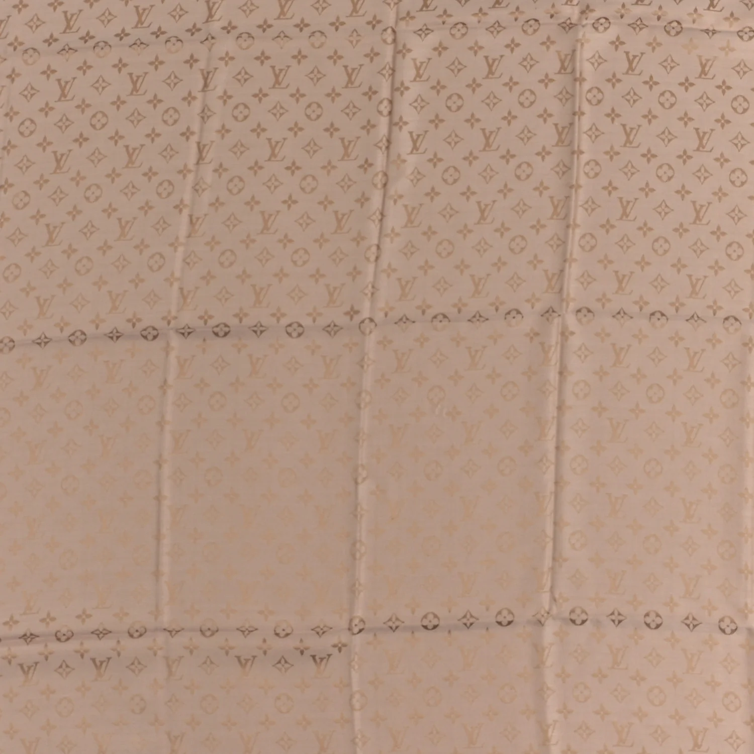 Silk Wool Monogram Denim Shawl Beige Rose - Image 2