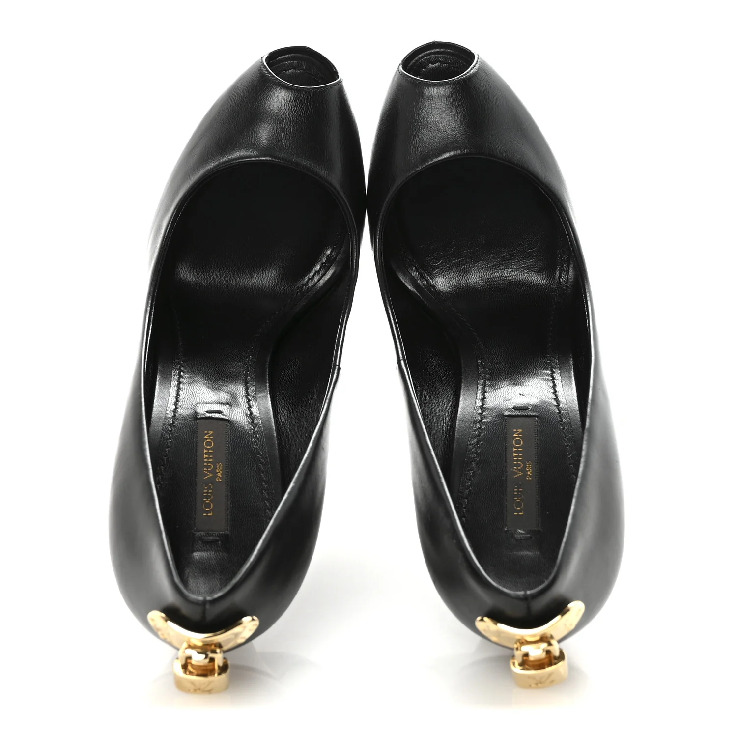 Smooth Calfskin Oh Really Peep Toe Pumps 37.5 Black - Image 2