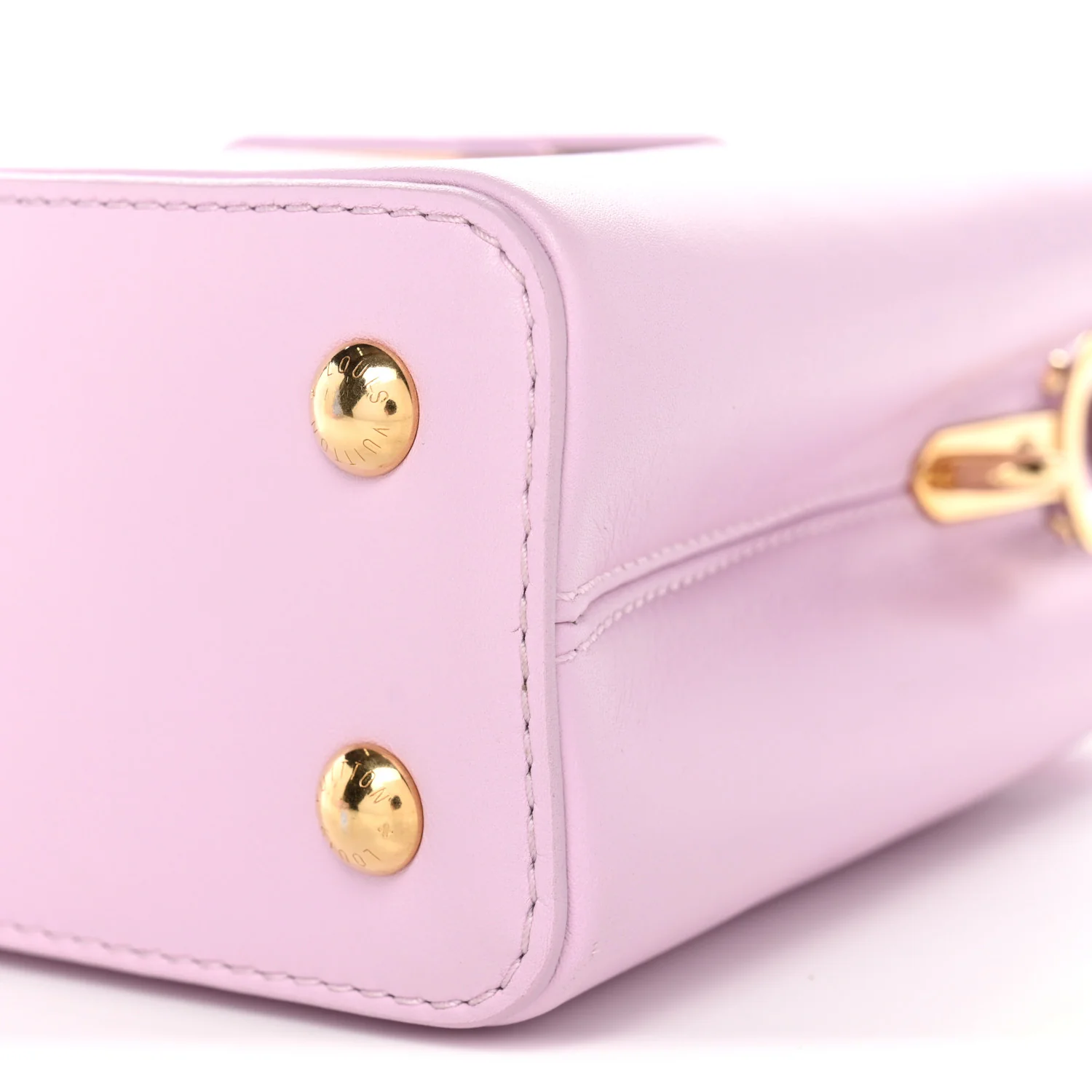Smooth Calfskin Swarovski Crystal Mini Capucines Wisteria Purple - Image 10