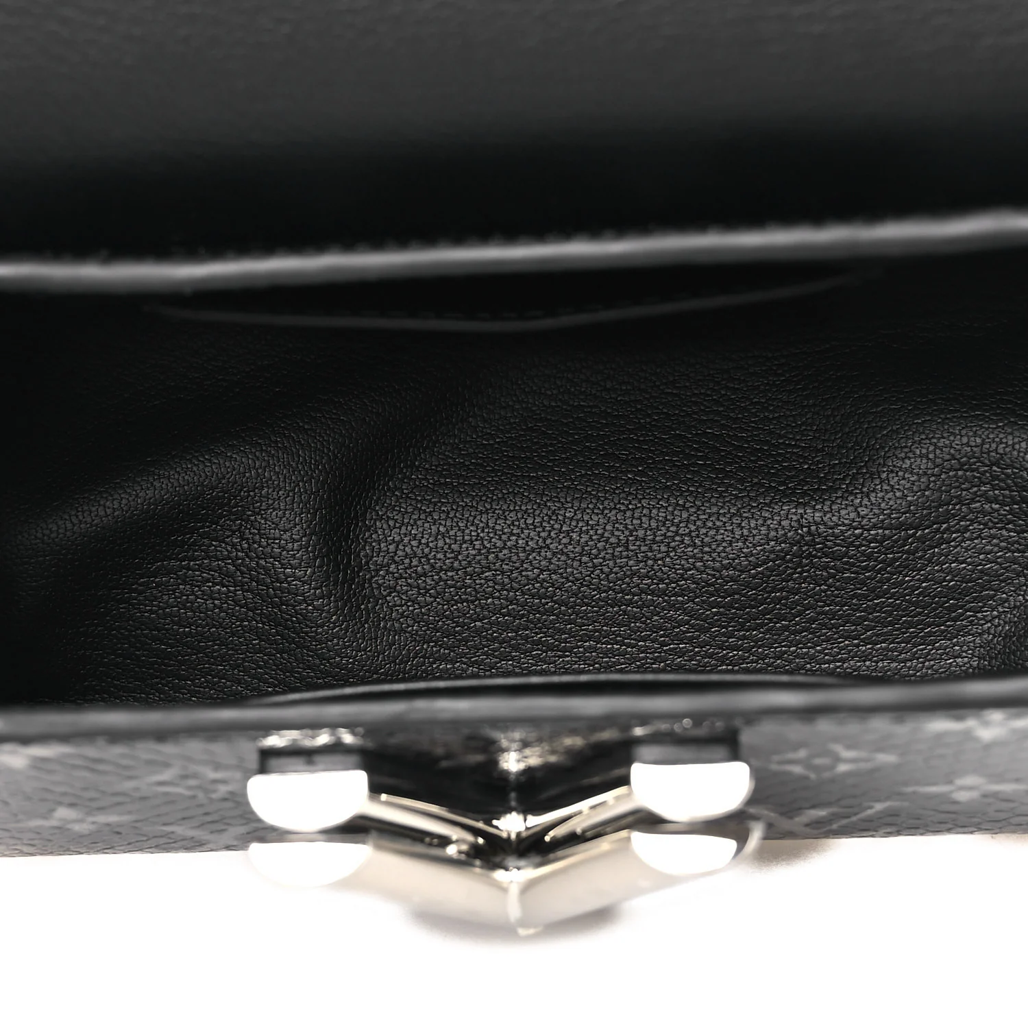 Snakeskin Monogram Twist Shoulder Bag PM Black - Image 6