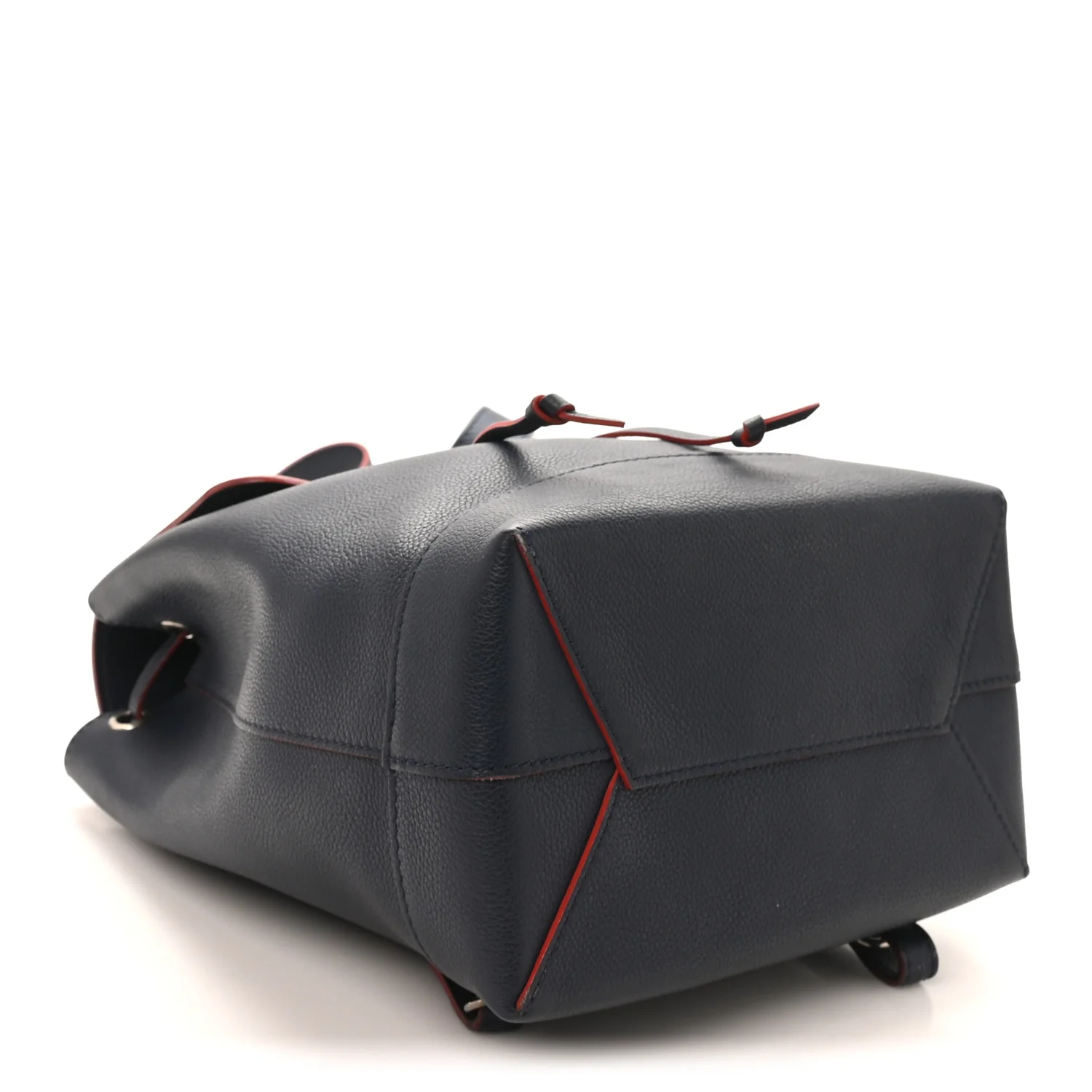 Soft Calfskin Lockme Backpack Marine Rouge - Image 4