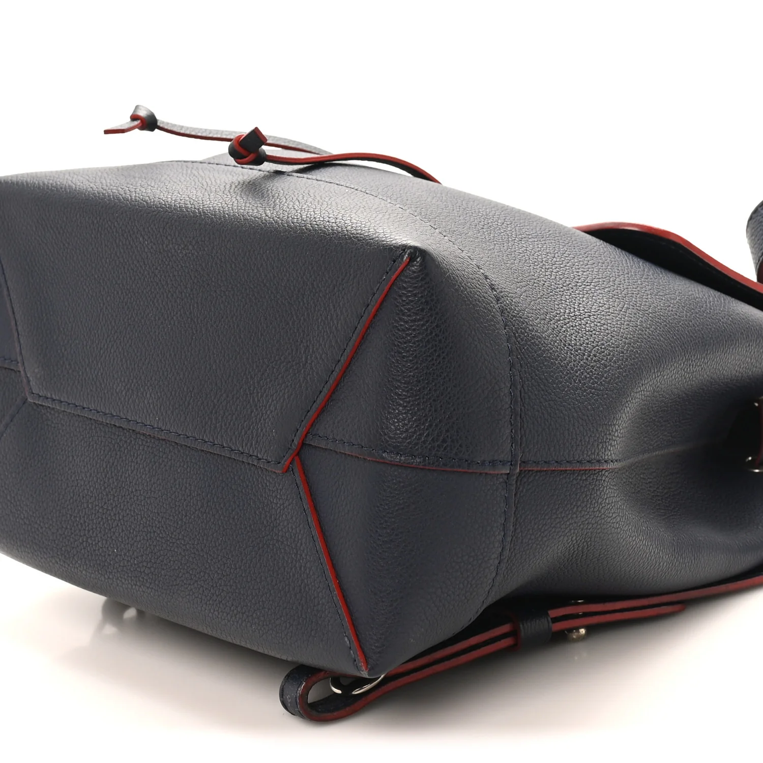 Soft Calfskin Lockme Backpack Marine Rouge - Image 8