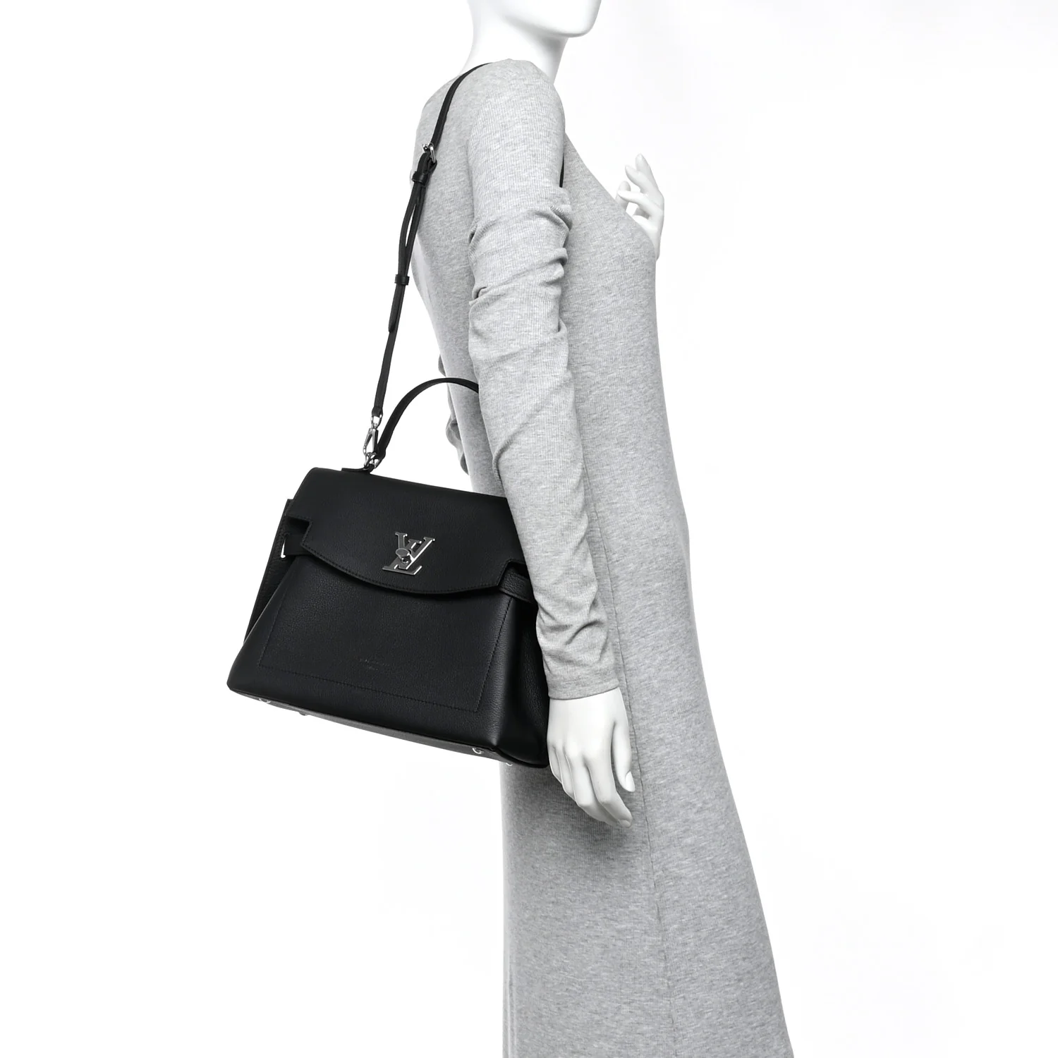 Soft Calfskin Lockme Ever MM Black - Image 2