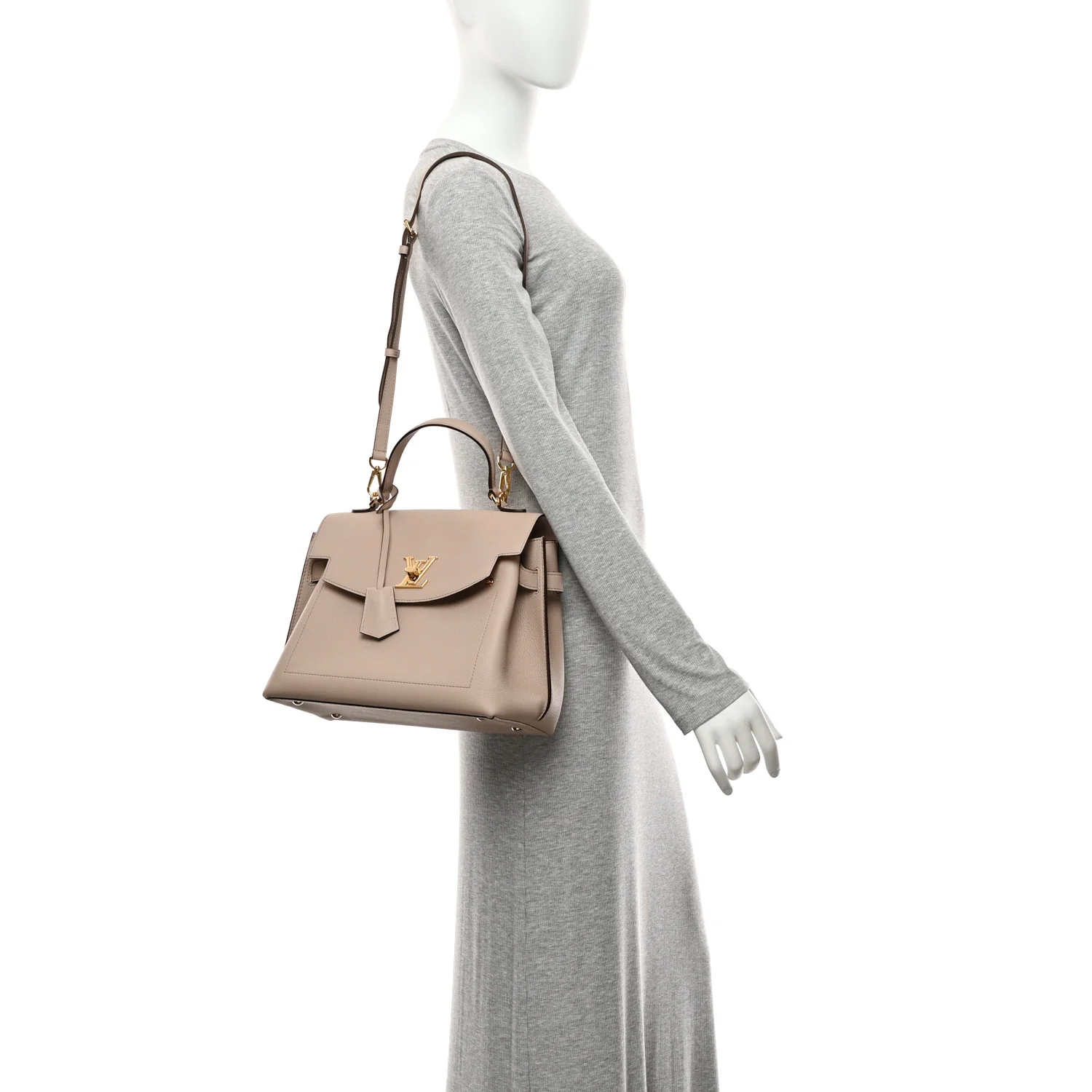 Soft Calfskin Lockme Ever MM Greige - Image 2