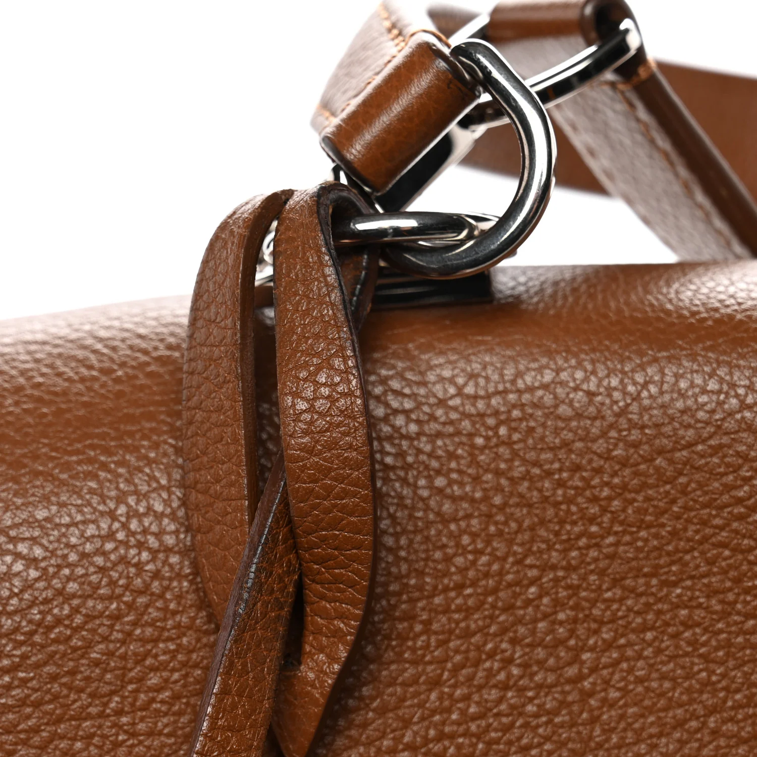 Soft Calfskin Lockme II Top Handle Cognac - Image 10