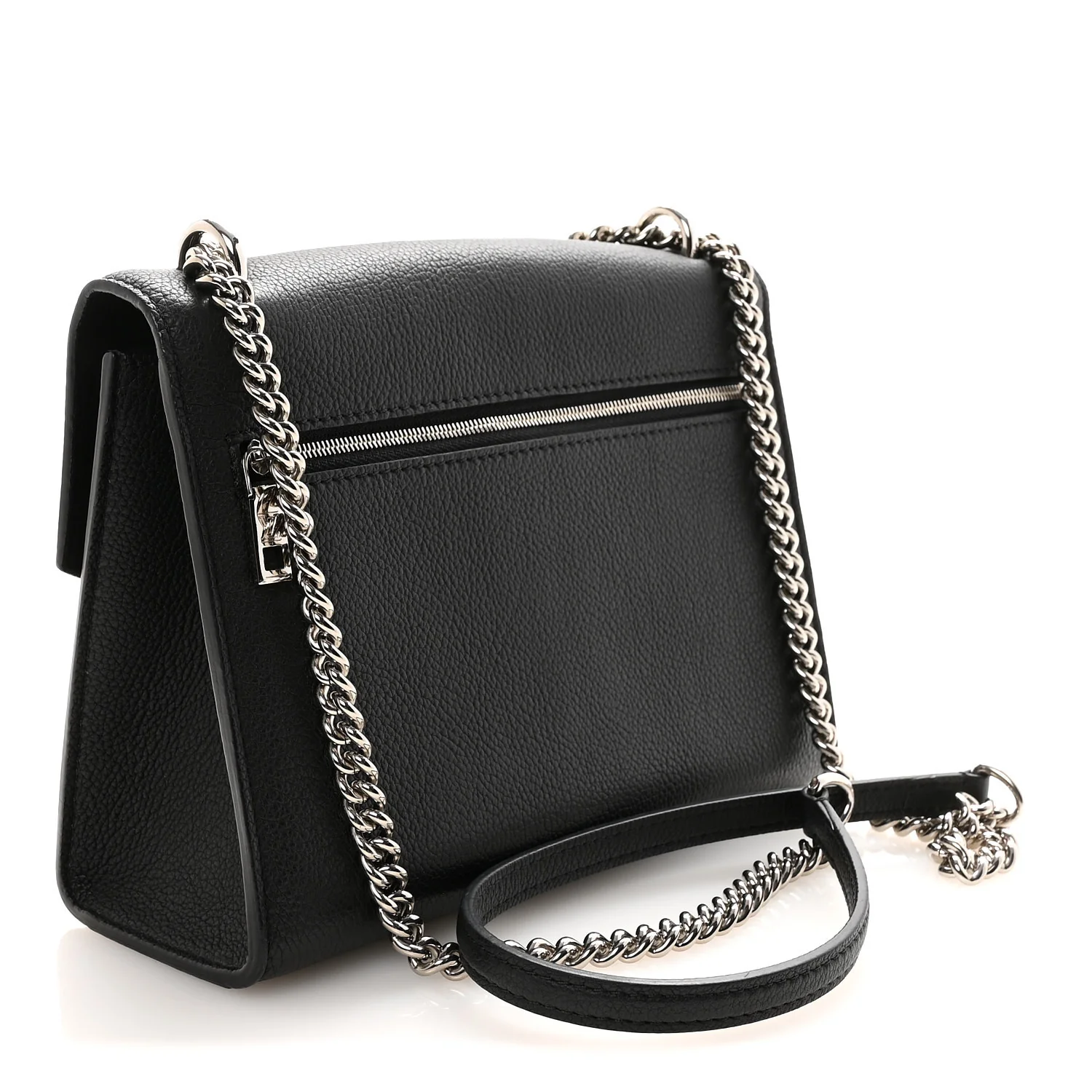 Soft Calfskin My Lockme Chain Bag BB Black - Image 3